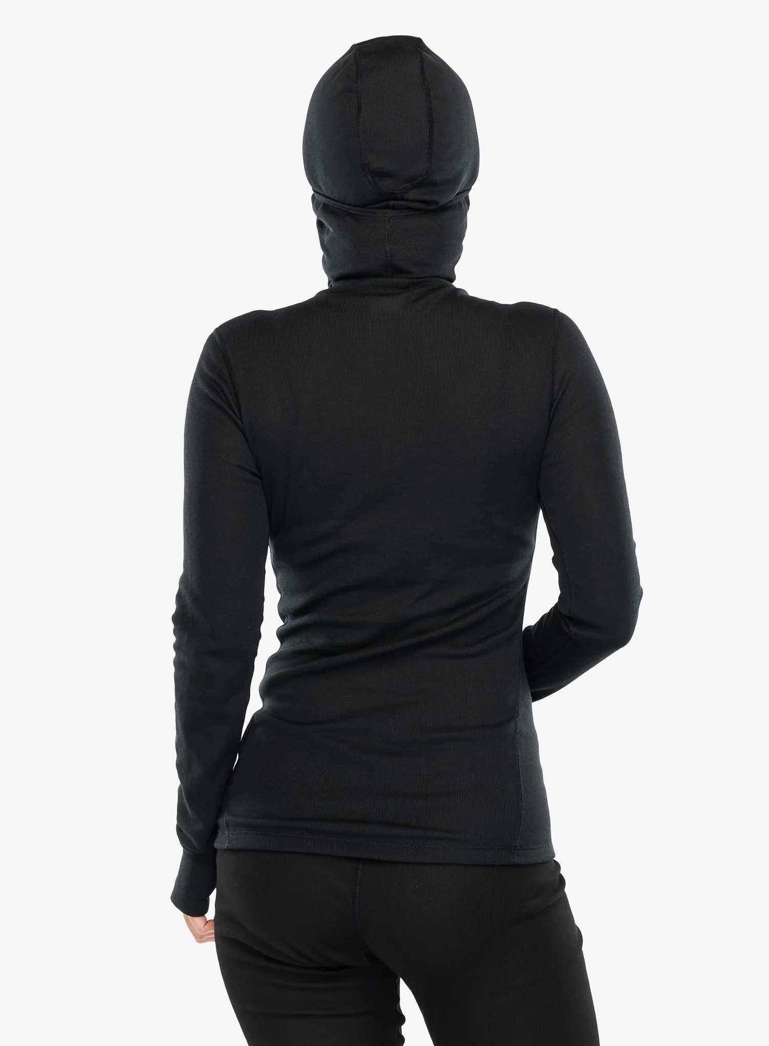 Ženska termo flis jopa Odlo Active Warm BL Top Facemask LS - black