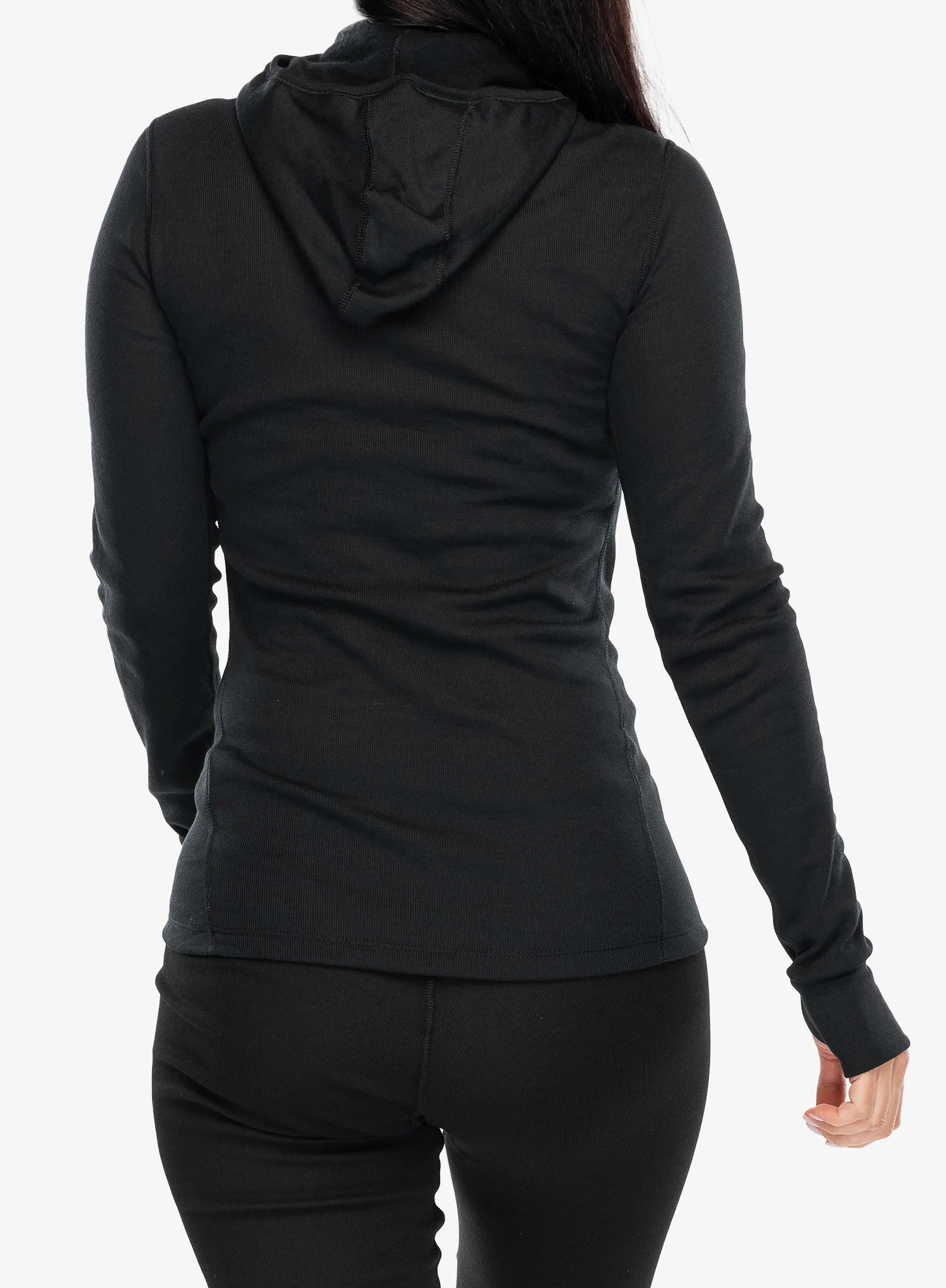 Ženska termo flis jopa Odlo Active Warm BL Top Facemask LS - black