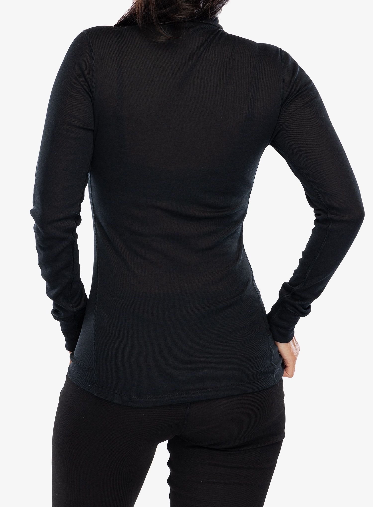 Ženska termo flis jopa Odlo Active Warm BL Top Turtle Neck LS Half Zip  - black