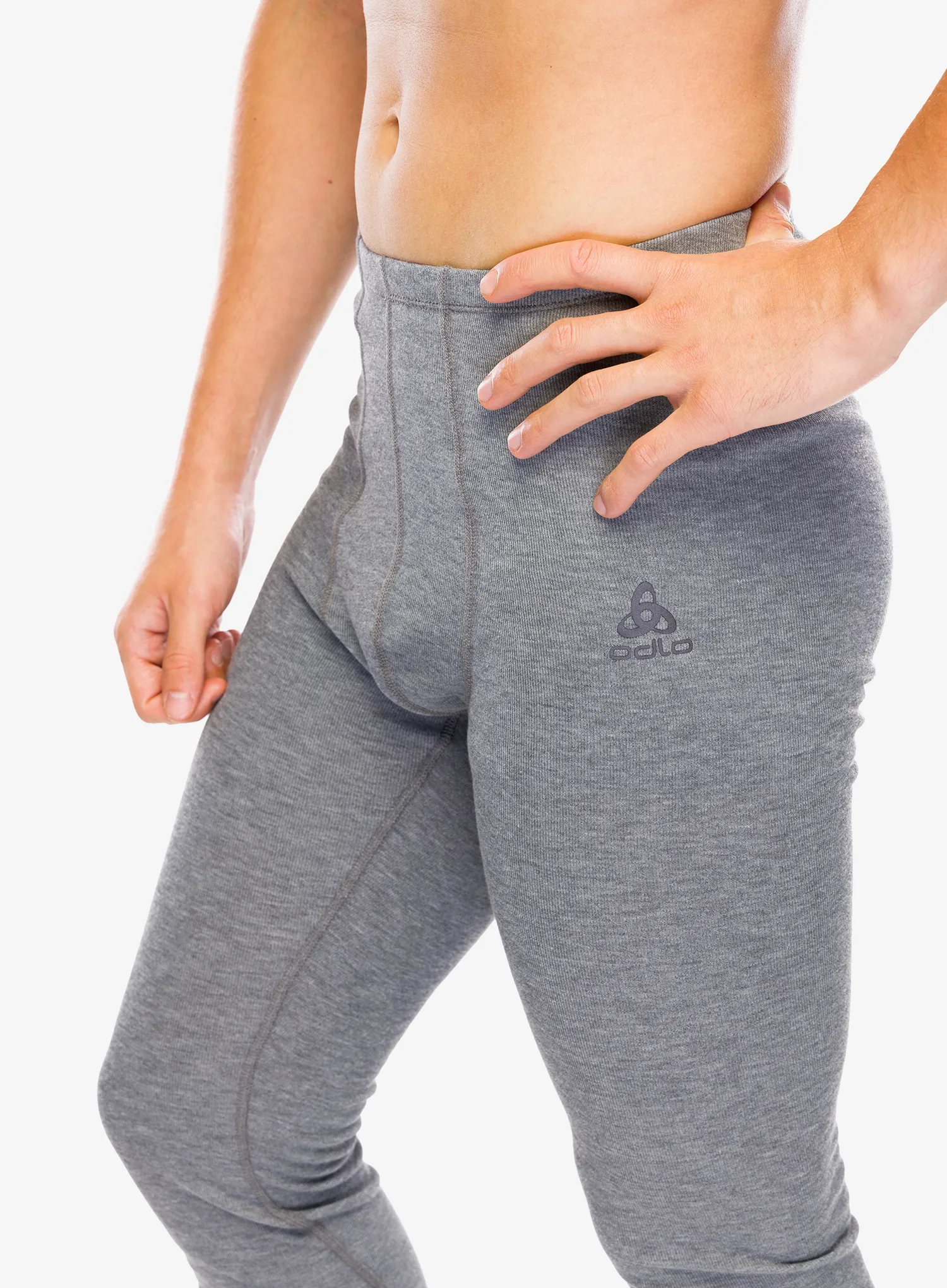 Termo pajkice Odlo Active Warm Eco BL Bottom Long - odlo steel grey melange