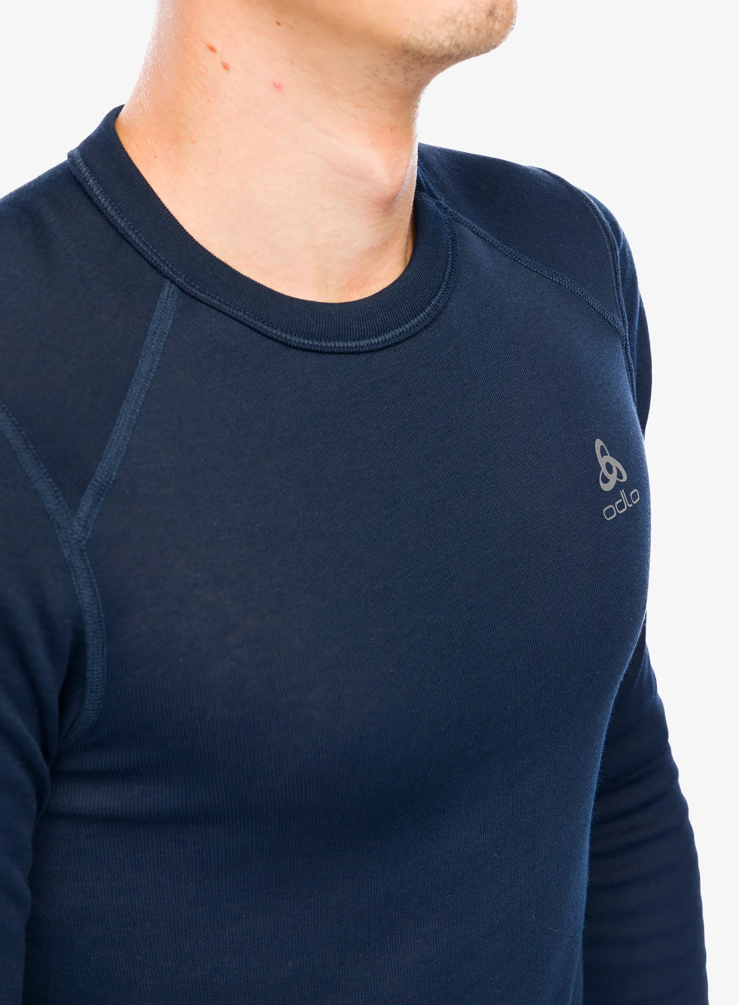 Termo flis jopa Odlo Active Warm Eco BL Top Crew Neck LS - dark sapphire