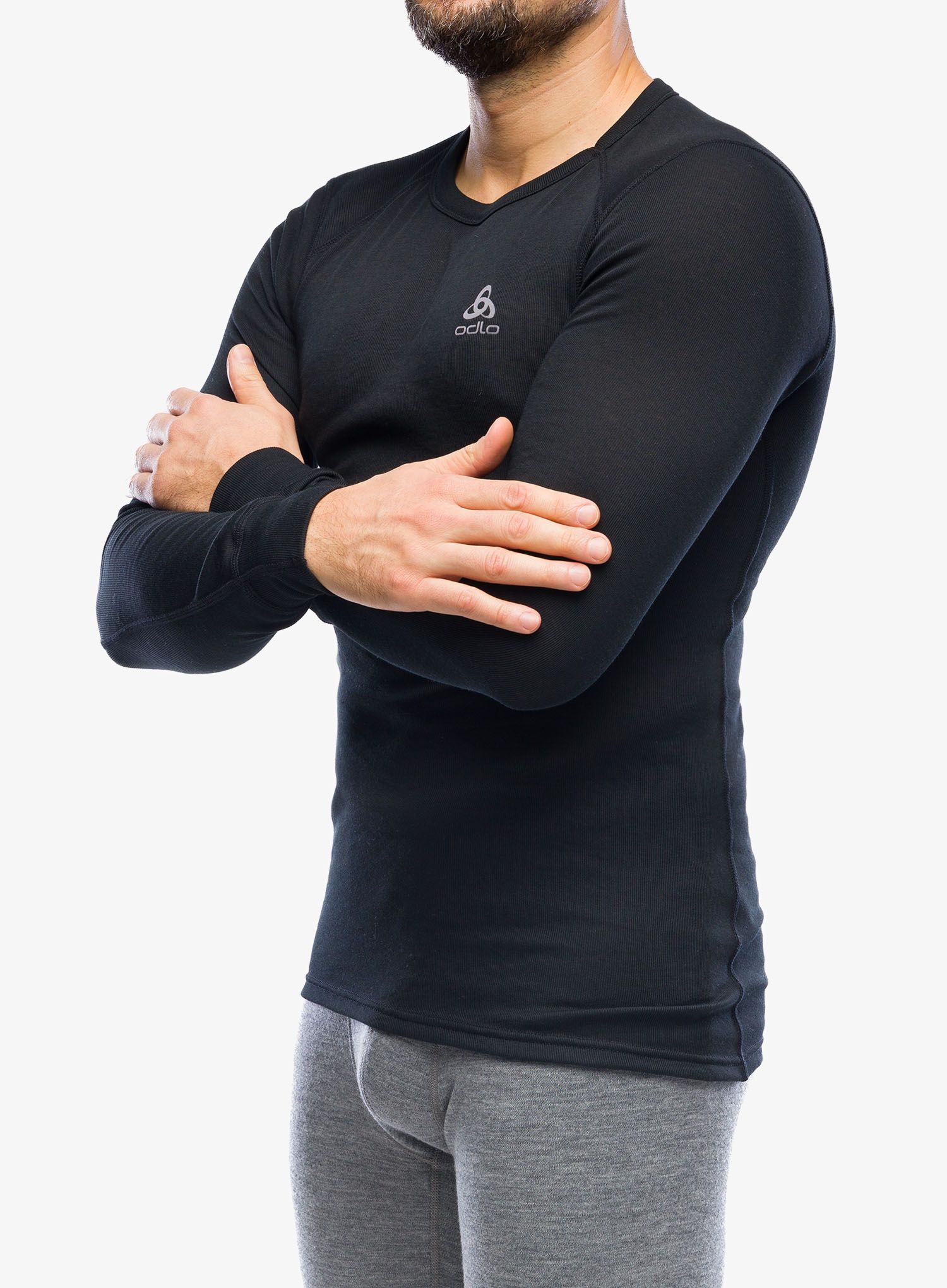 Termo flis jopa Odlo Active Warm Eco BL Top Crew Neck LS - black
