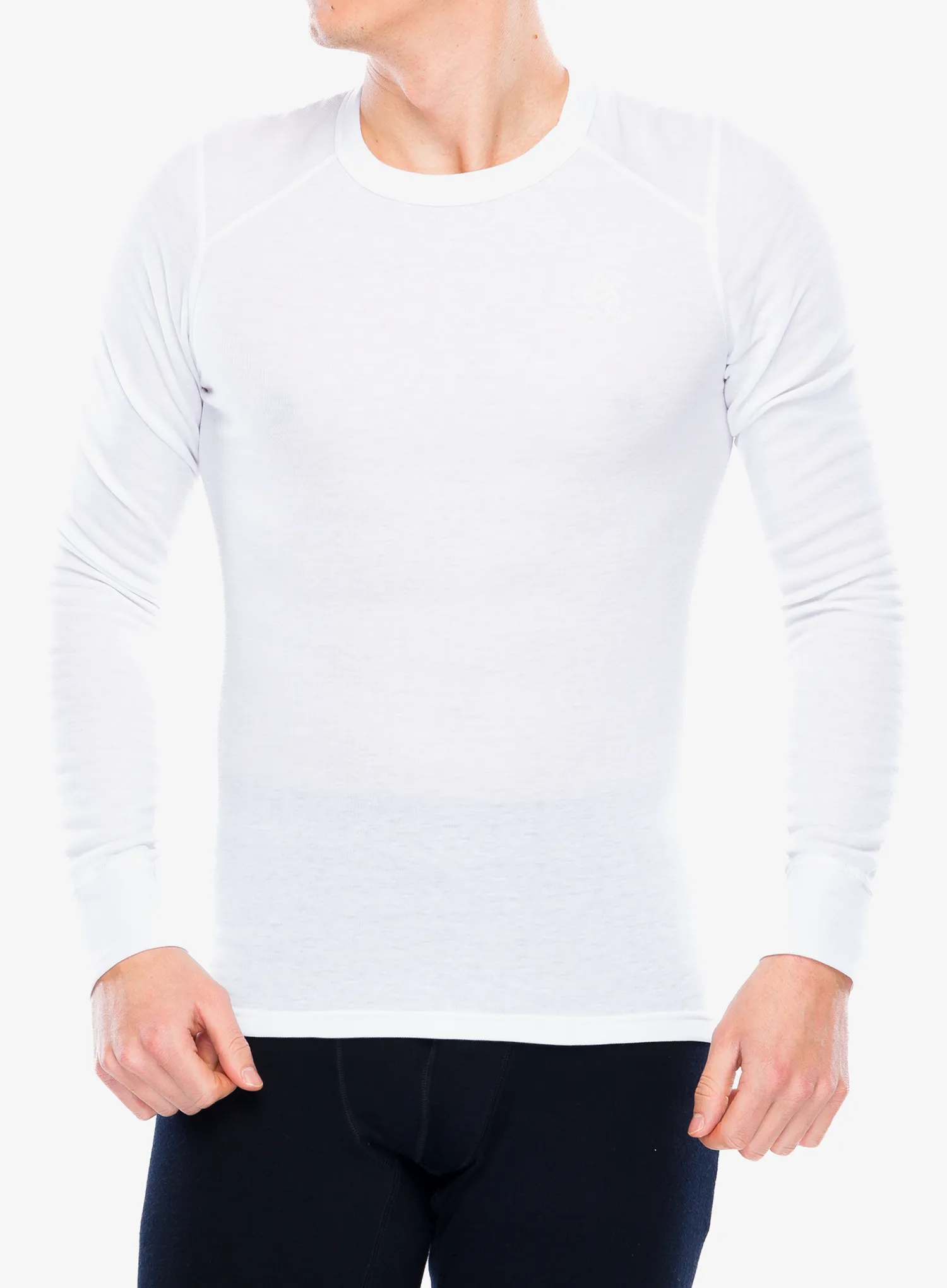 Termo flis jopa Odlo Active Warm Eco BL Top Crew Neck LS - white