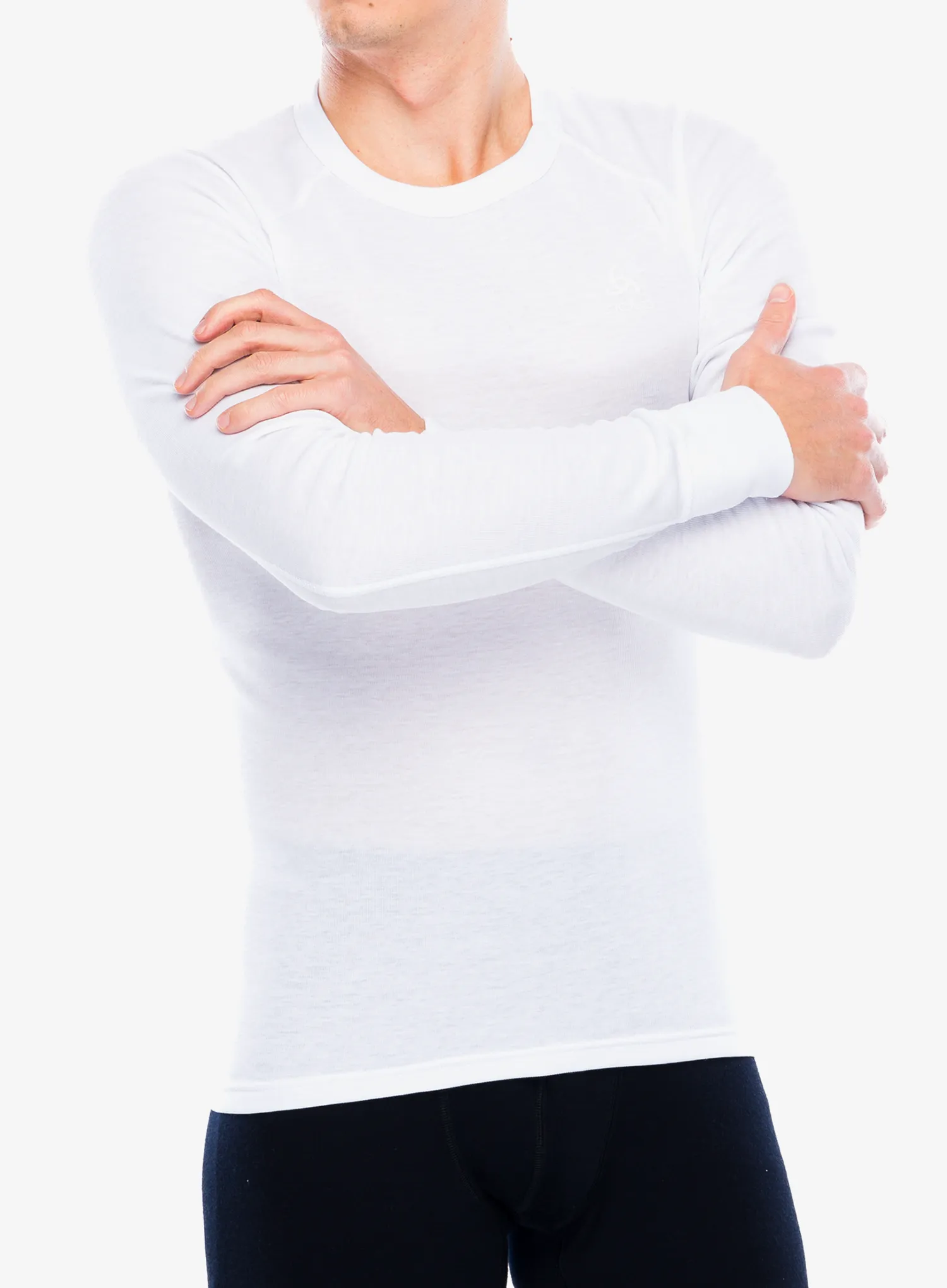 Termo flis jopa Odlo Active Warm Eco BL Top Crew Neck LS - white