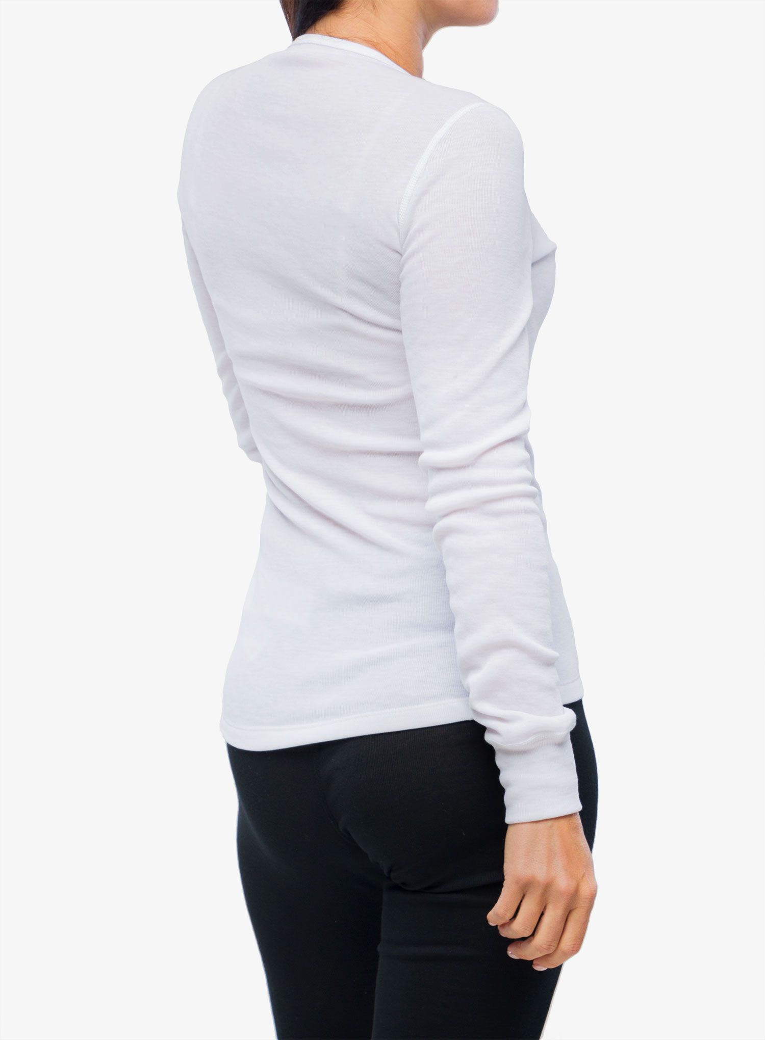 Ženska termo flis jopa Odlo Active Warm Eco BL Top Crew Neck LS - white