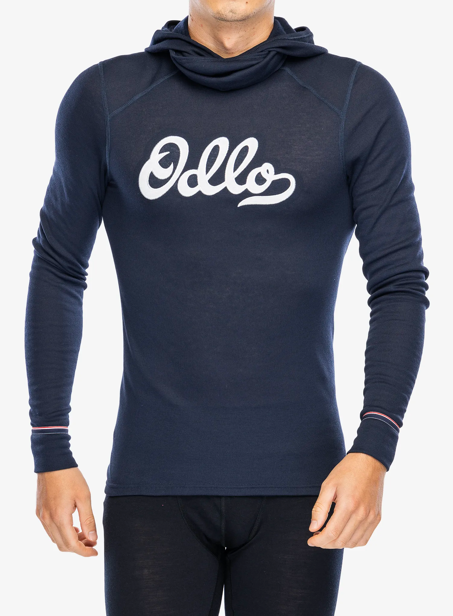 Termo flis jopa Odlo Active Warm Originals BL Top Facemask LS - dark sapphire