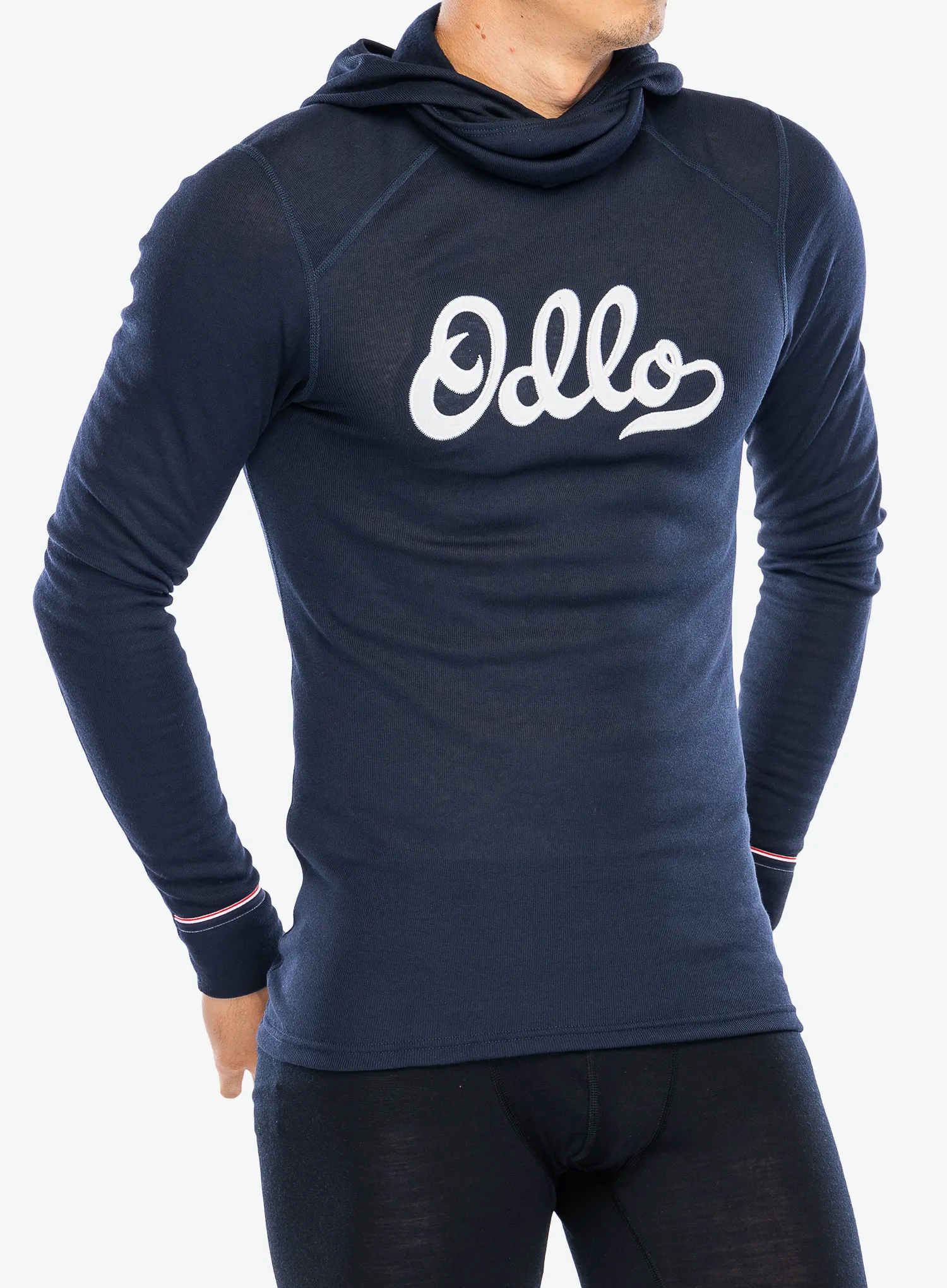 Termo flis jopa Odlo Active Warm Originals BL Top Facemask LS - dark sapphire