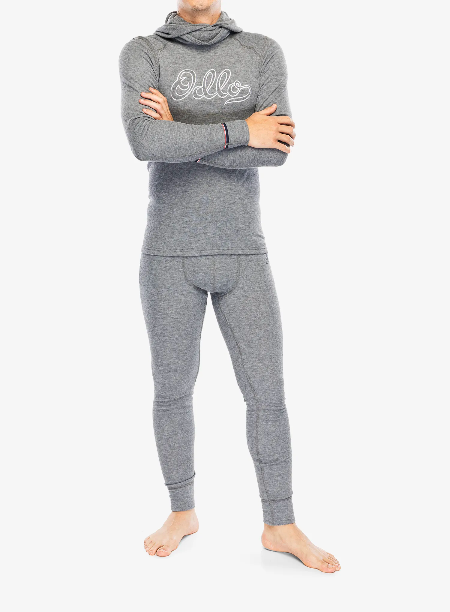 Termo flis jopa Odlo Active Warm Originals BL Top Facemask LS - odlo steel grey melange