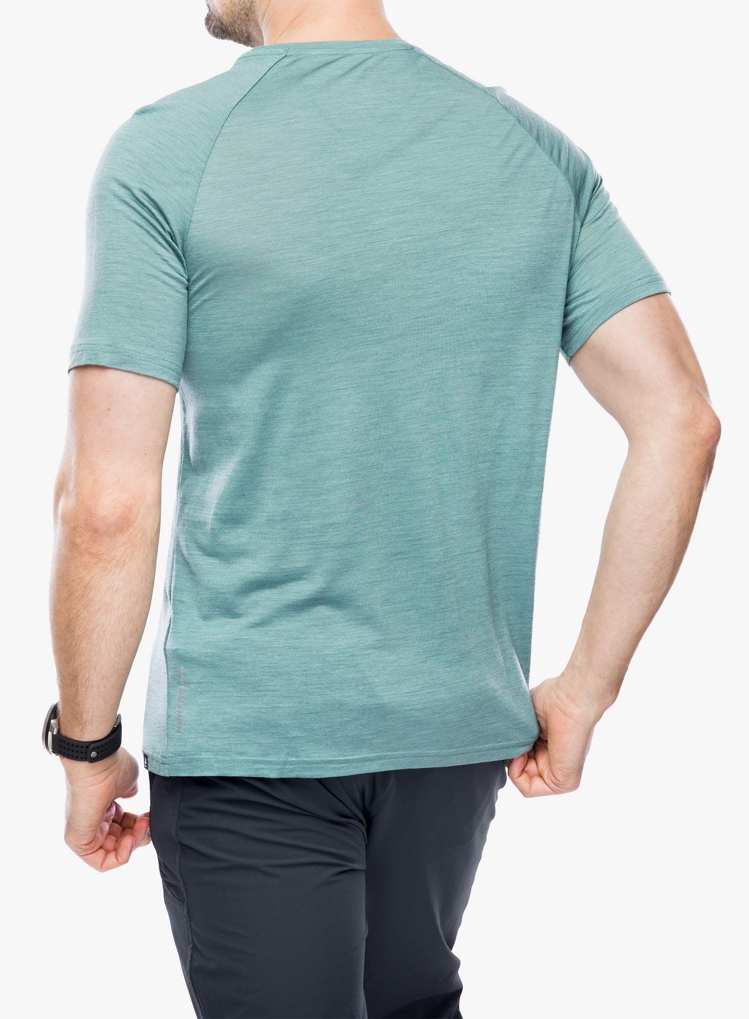Merino majica Odlo Ascent PW 130 Topography T-Shirt - arctic melange
