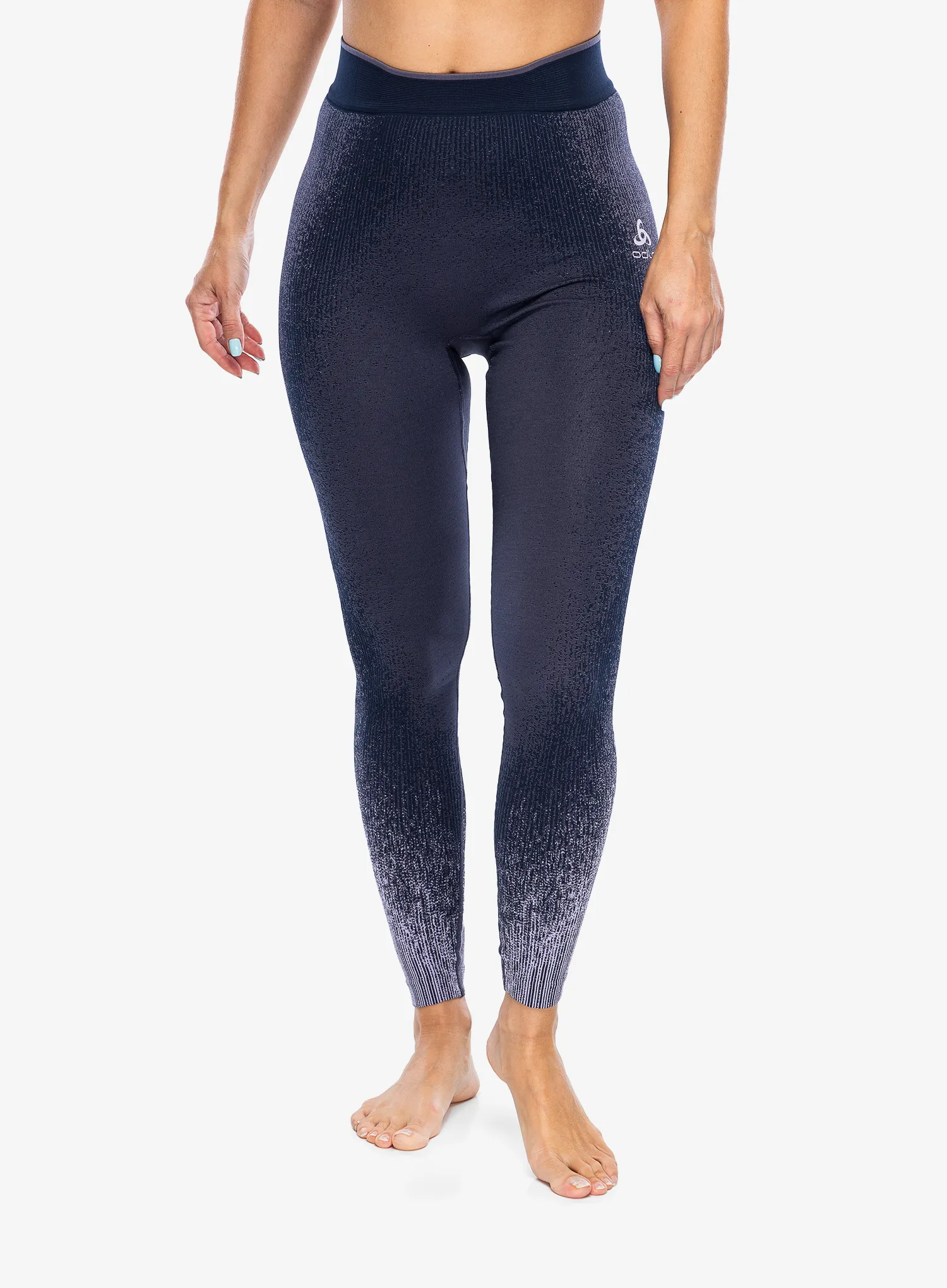 Ženske termo pajkice Odlo Blackcomb Eco BL Bottom Long - gray ridge