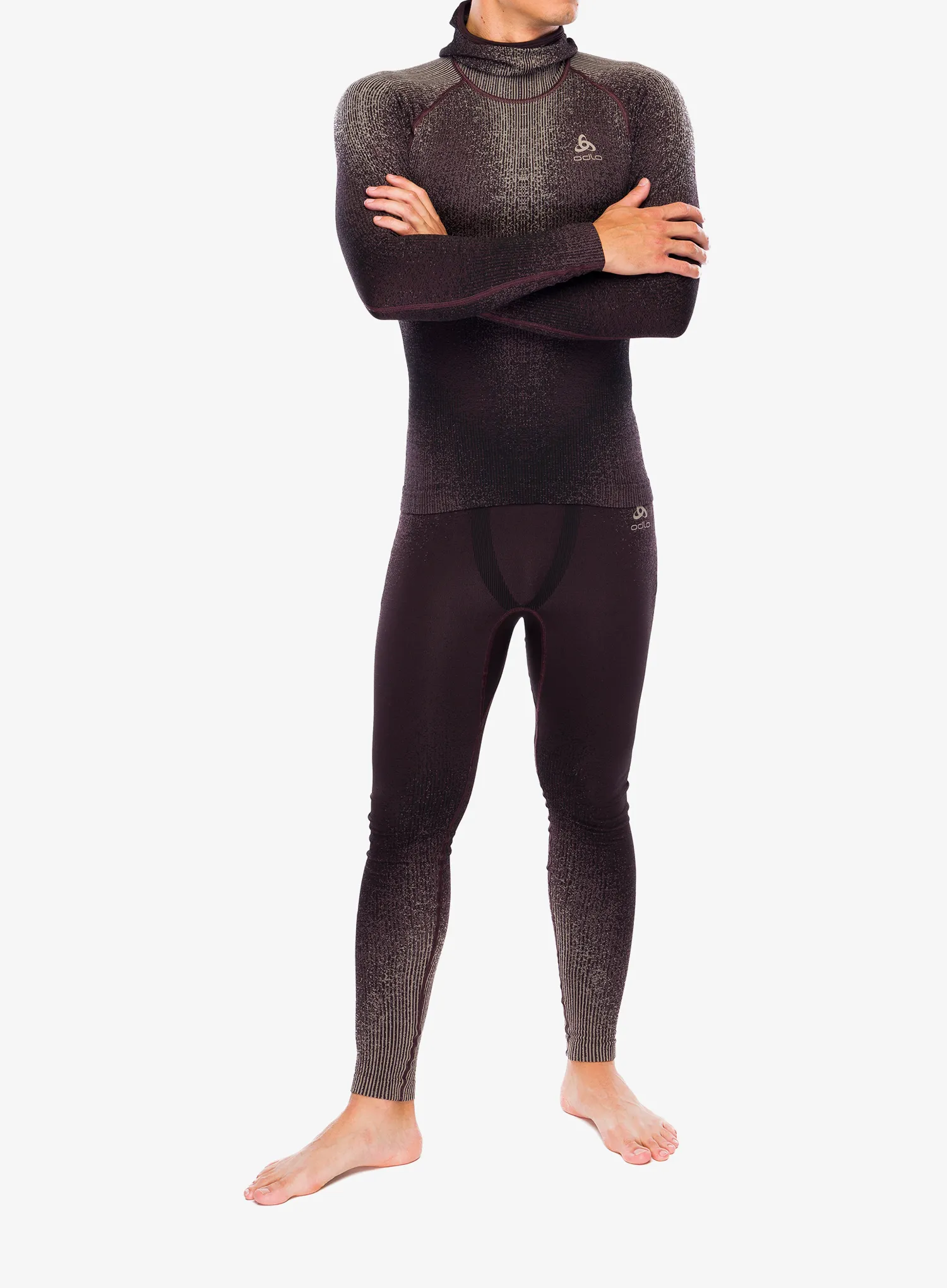 Termo flis jopa Odlo Blackcomb Eco BL Top Facemask LS - fudge