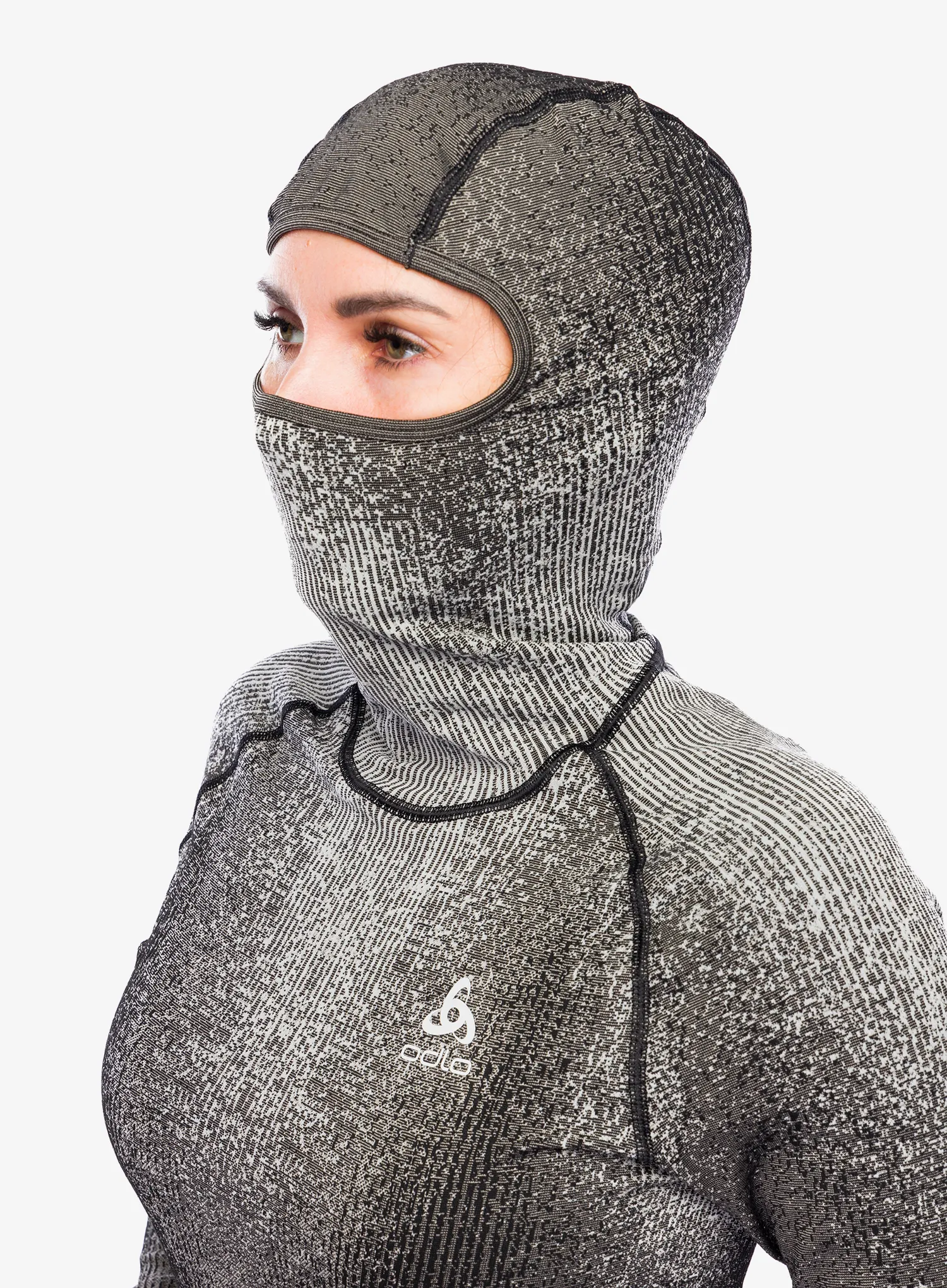 Ženska termo flis jopa Odlo Blackcomb Eco BL Top Facemask LS - black