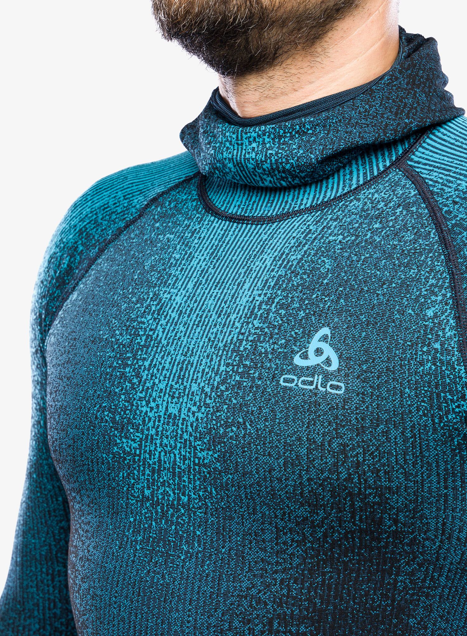 Termo flis jopa Odlo Blackcomb Eco BL Top Facemask LS - saxony blue