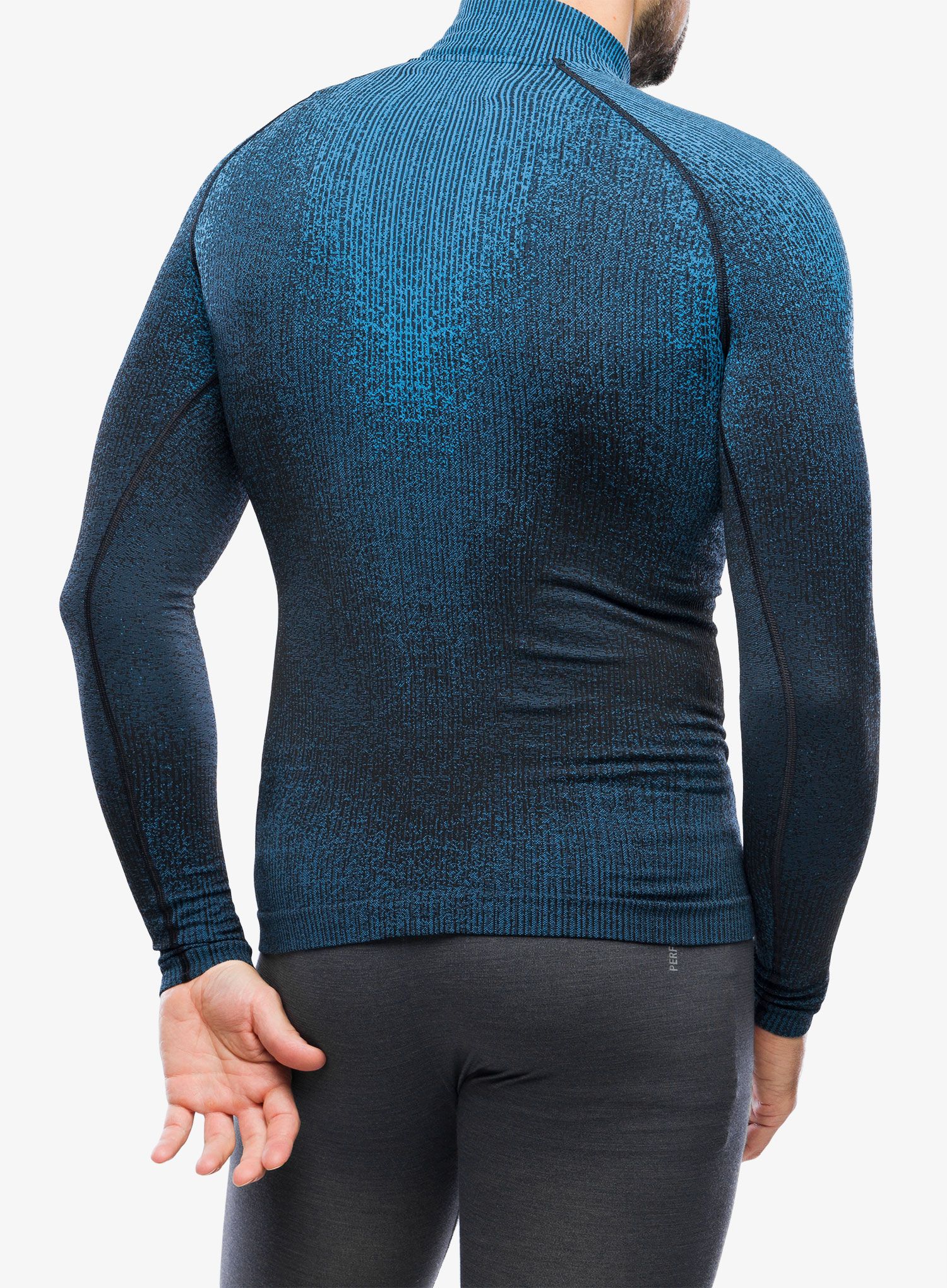 Termo flis jopa Odlo Blackcomb Eco BL Top Turtle Neck LS Half Zip - saxony blue
