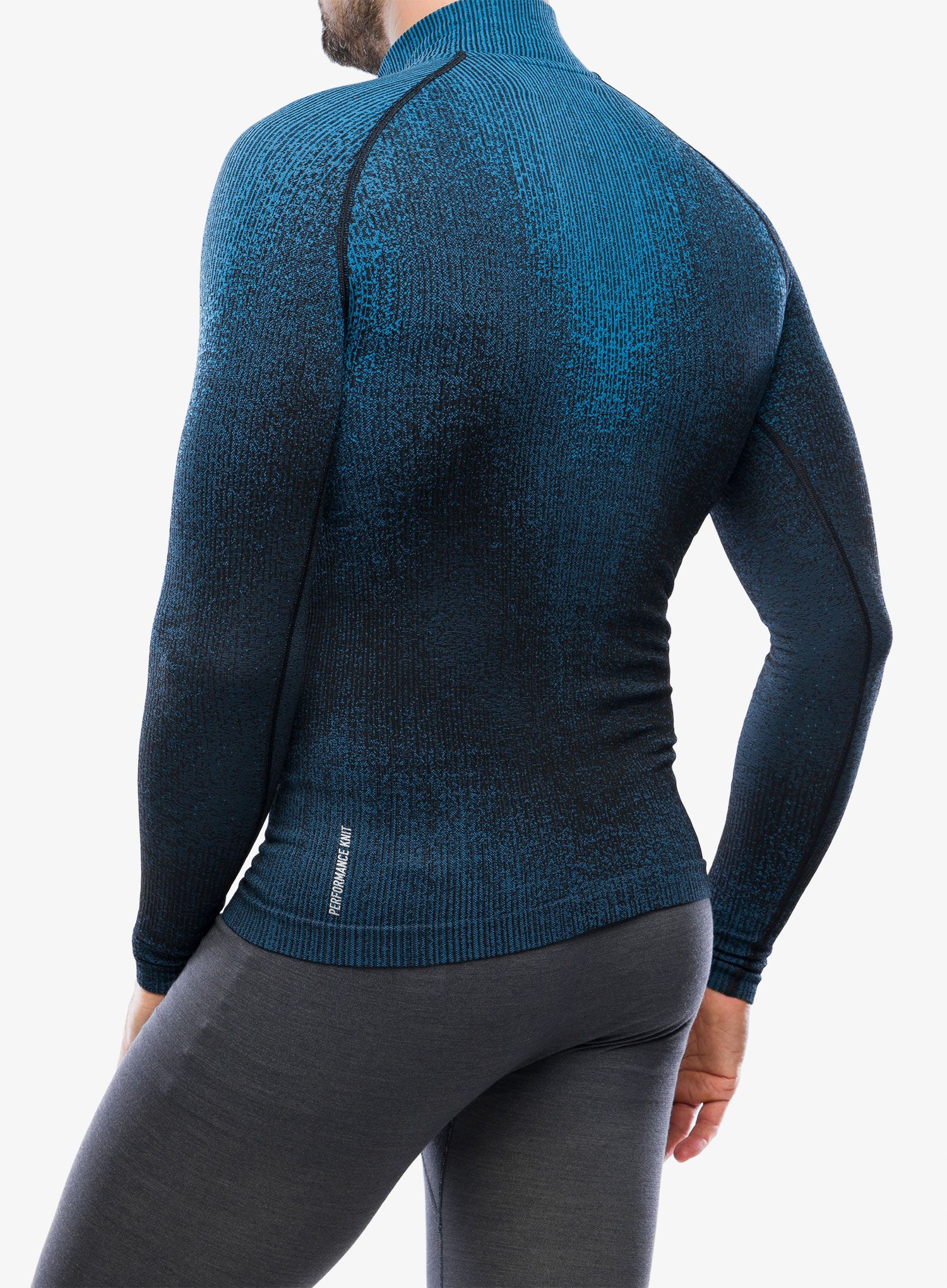Termo flis jopa Odlo Blackcomb Eco BL Top Turtle Neck LS Half Zip - saxony blue