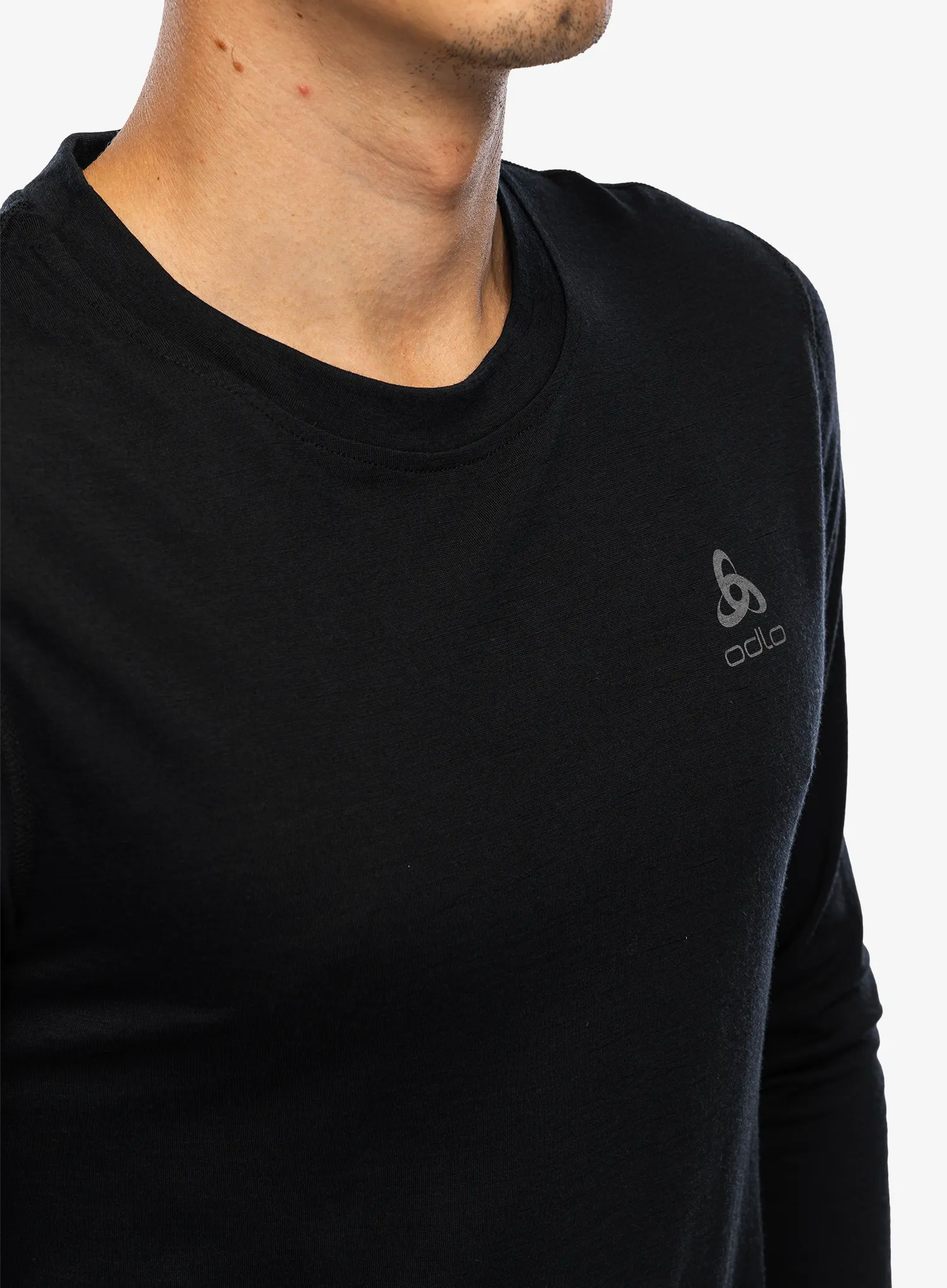 Termo flis jopa Odlo Merino 160 BL Top Crew Neck LS - black