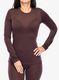 Ženska termo flis jopa Odlo Merino 160 BL Top Crew Neck LS - fudge
