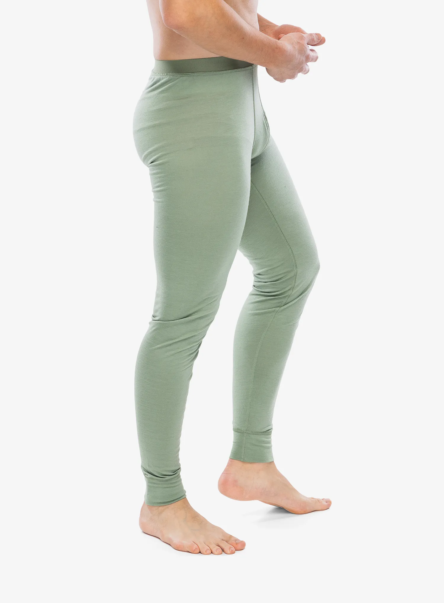 Termo pajkice Odlo Merino 200 BL Bottom Long - matte green