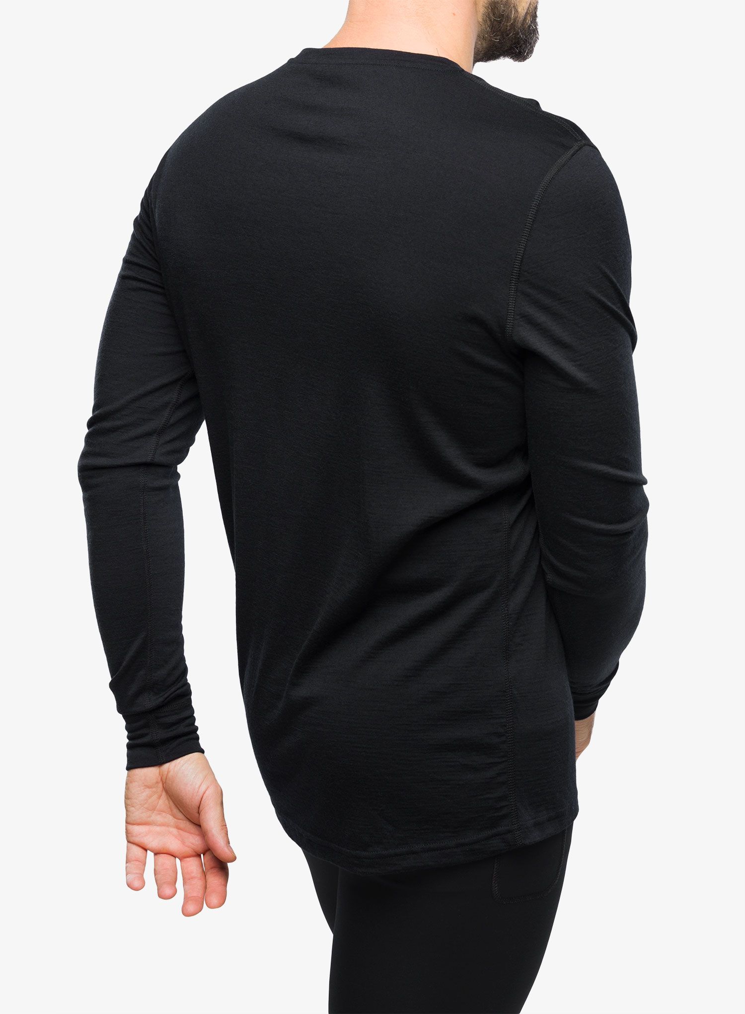 Termo flis jopa Odlo Merino 200 BL Top Crew Neck LS - black