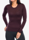 Ženska termo flis jopa Odlo Merino 200 BL Top Crew Neck LS - fudge