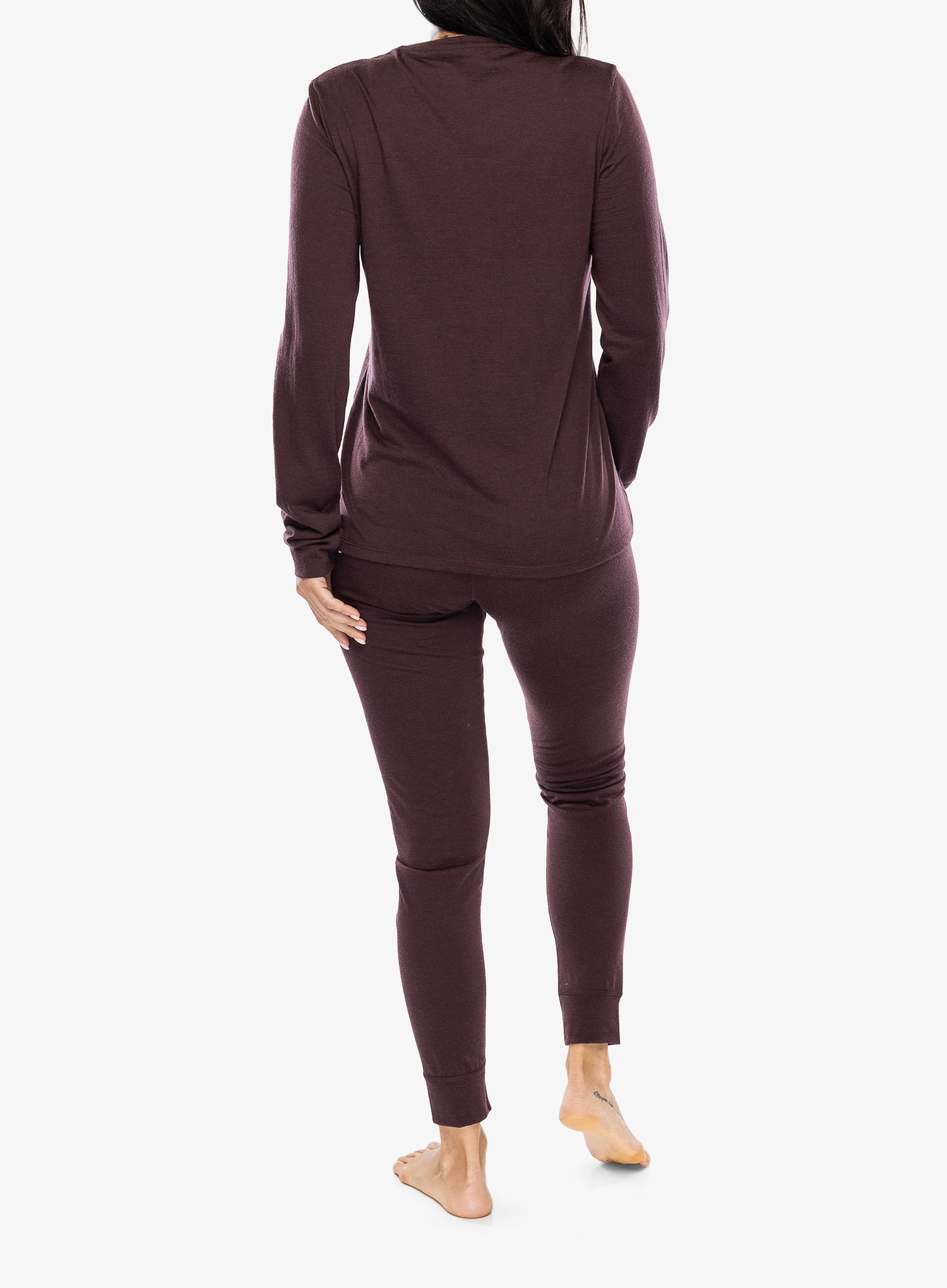 Ženska jopica brez kapuce Odlo Merino 200 Nature Lover TS Crew Neck LS - fudge