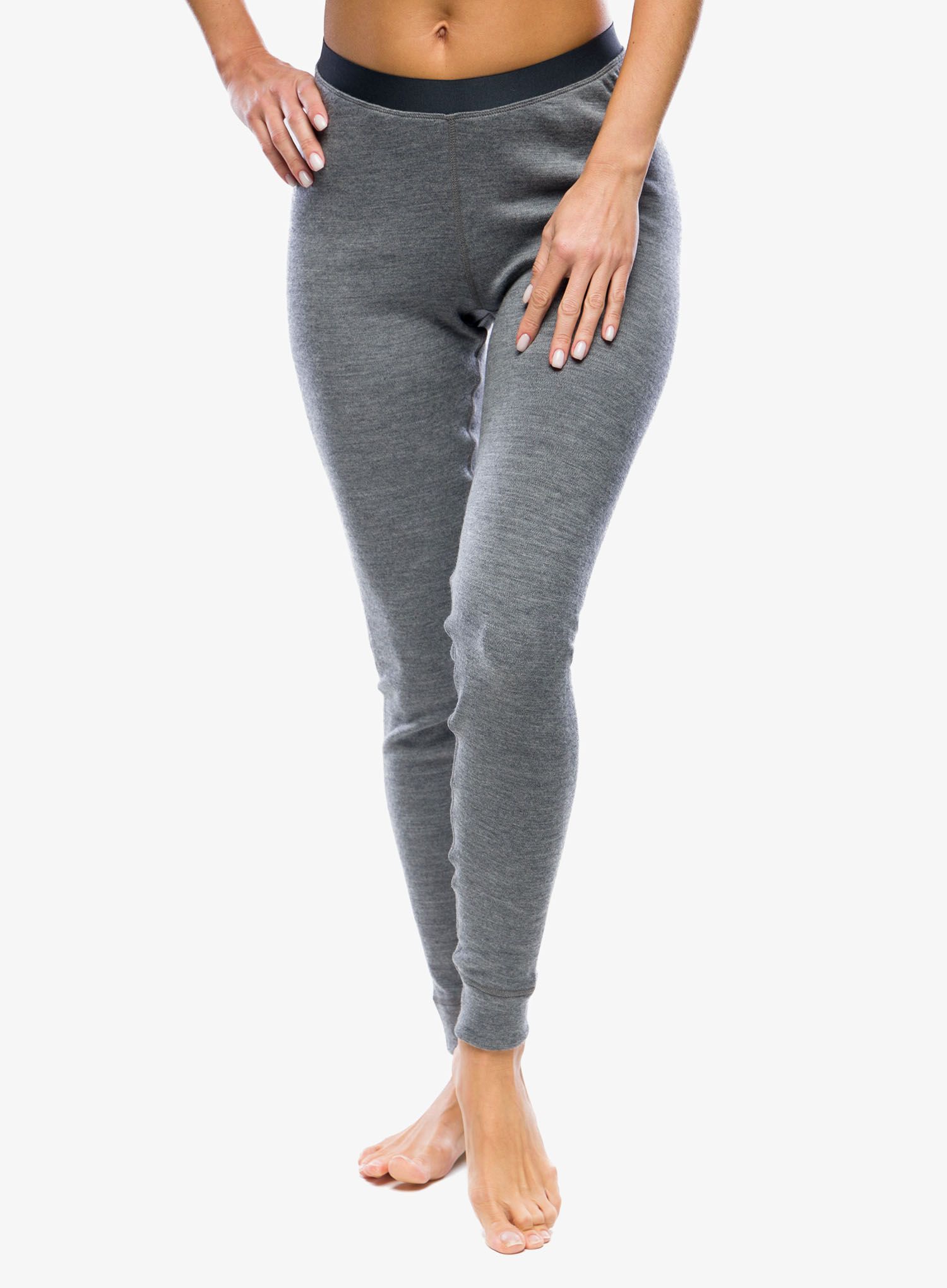 Ženske termo pajkice Odlo Merino 260 BL Bottom Long - steel grey melange