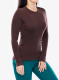 Ženska termo flis jopa Odlo Merino 260 BL Top Crew Neck LS - fudge