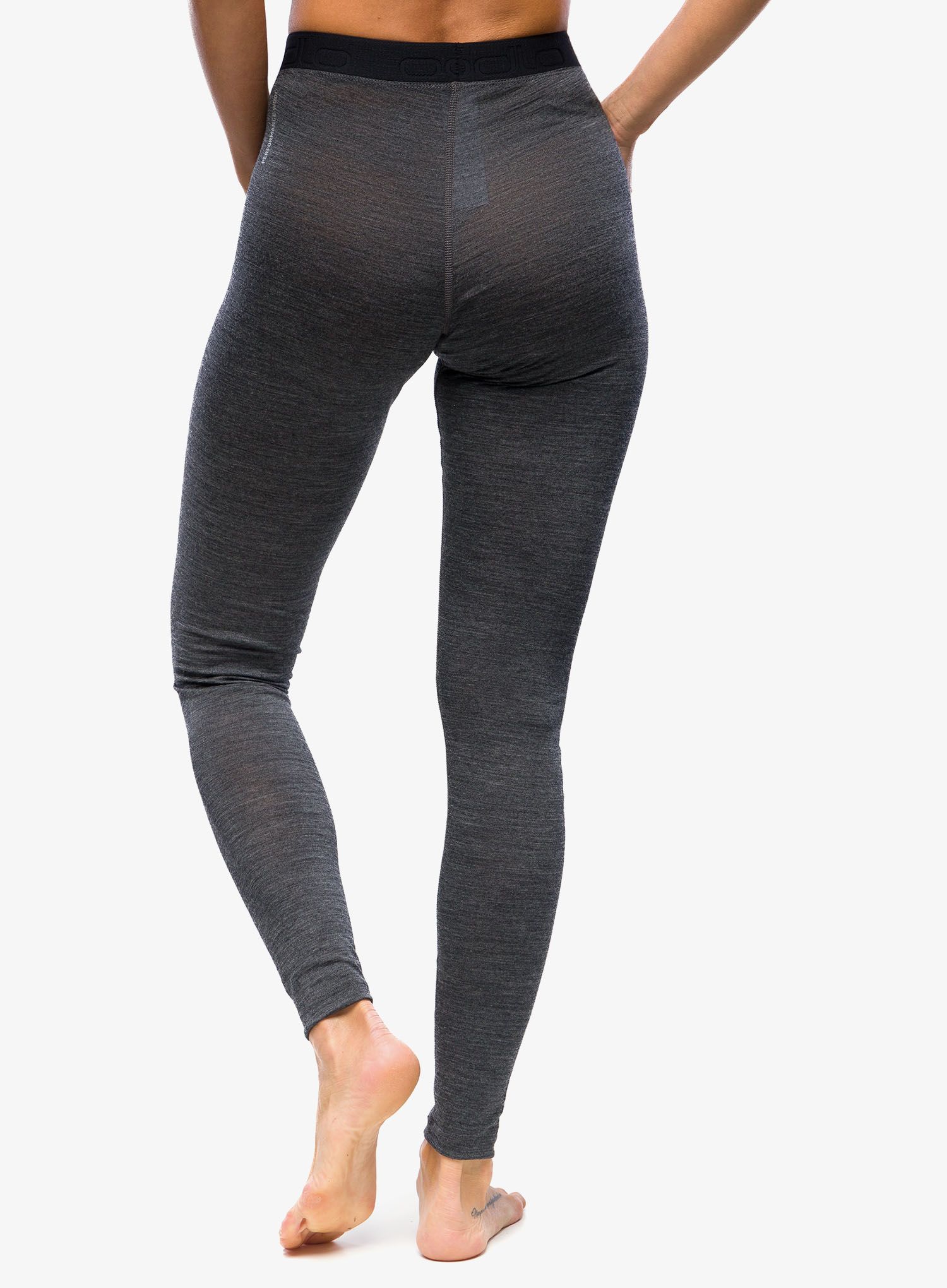 Ženske termo pajkice Odlo Natural Performance PW 150 BL Bottom Long - dark grey melange