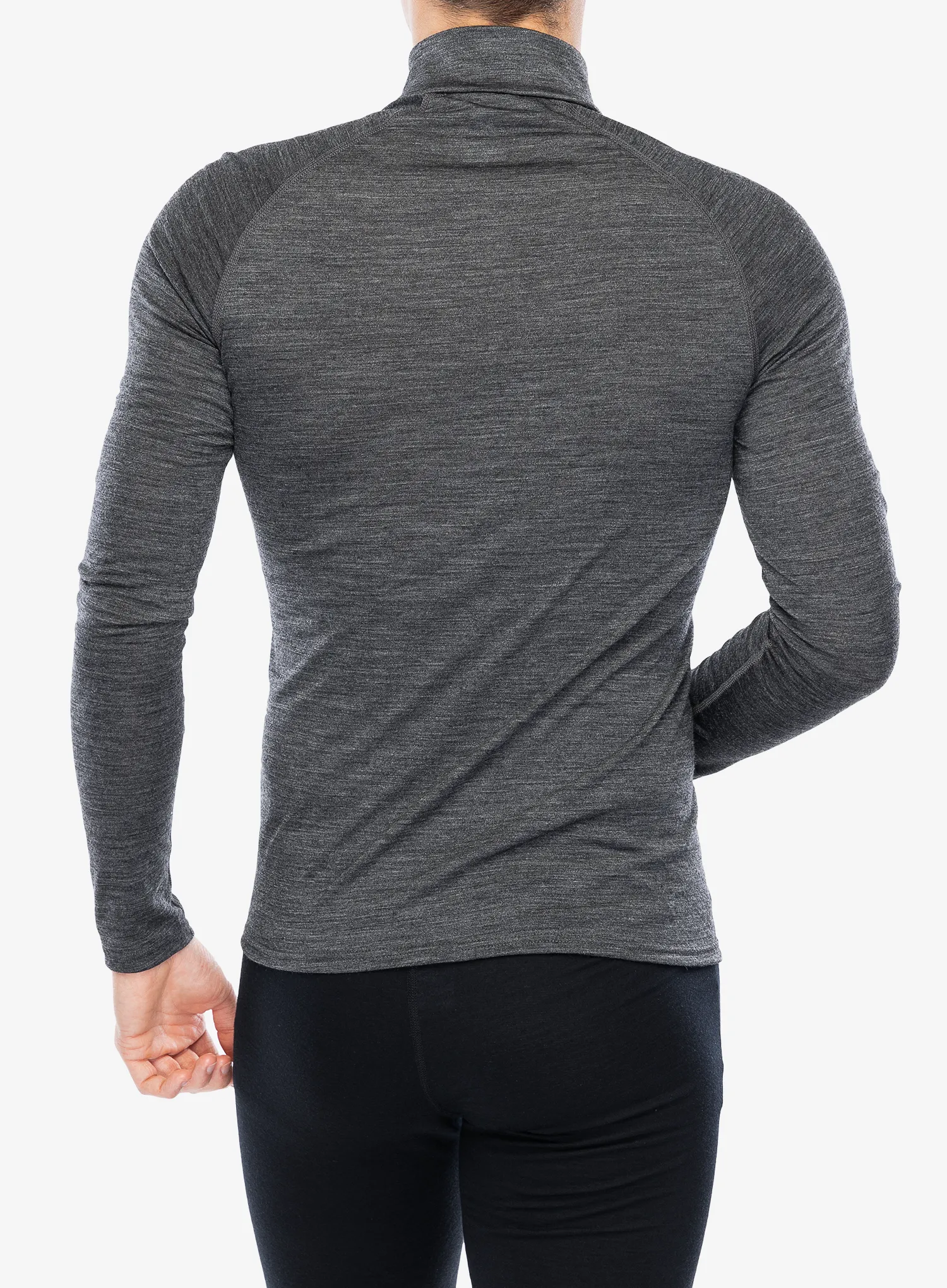 Termo flis jopa Odlo Natural Performance PW 150 BL Top Turtle Neck LS Half Zip - grey melange