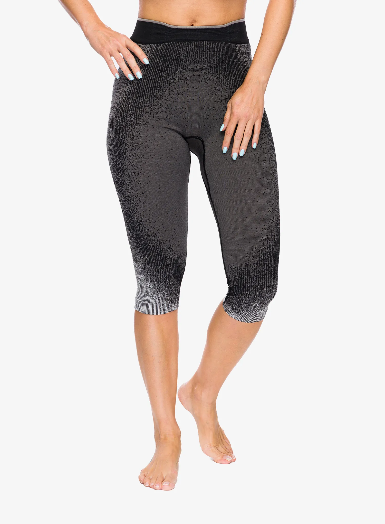 Ženske termo pajkice Odlo Performance Warm Blackcomb BL Bottom 3/4 - black