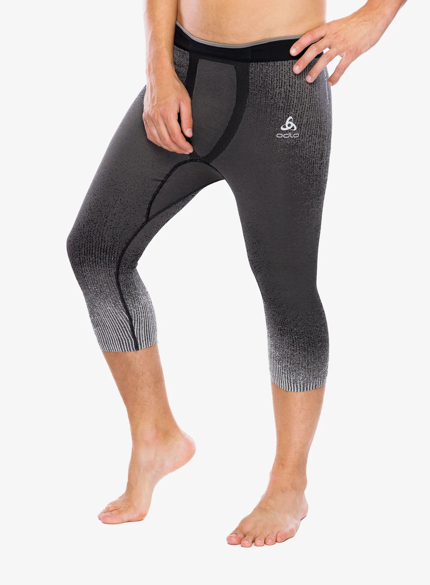 Termo pajkice Odlo Performance Warm Blackcomb BL Bottom 3/4 - black