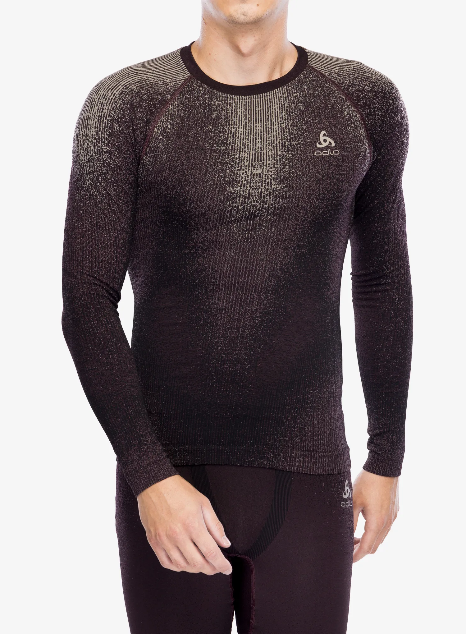 Termo flis jopa Odlo Performance Warm Blackcomb BL Top Crew Neck LS - fudge
