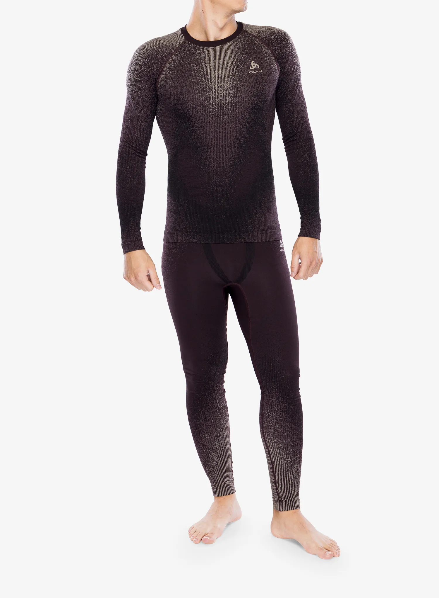 Termo flis jopa Odlo Performance Warm Blackcomb BL Top Crew Neck LS - fudge