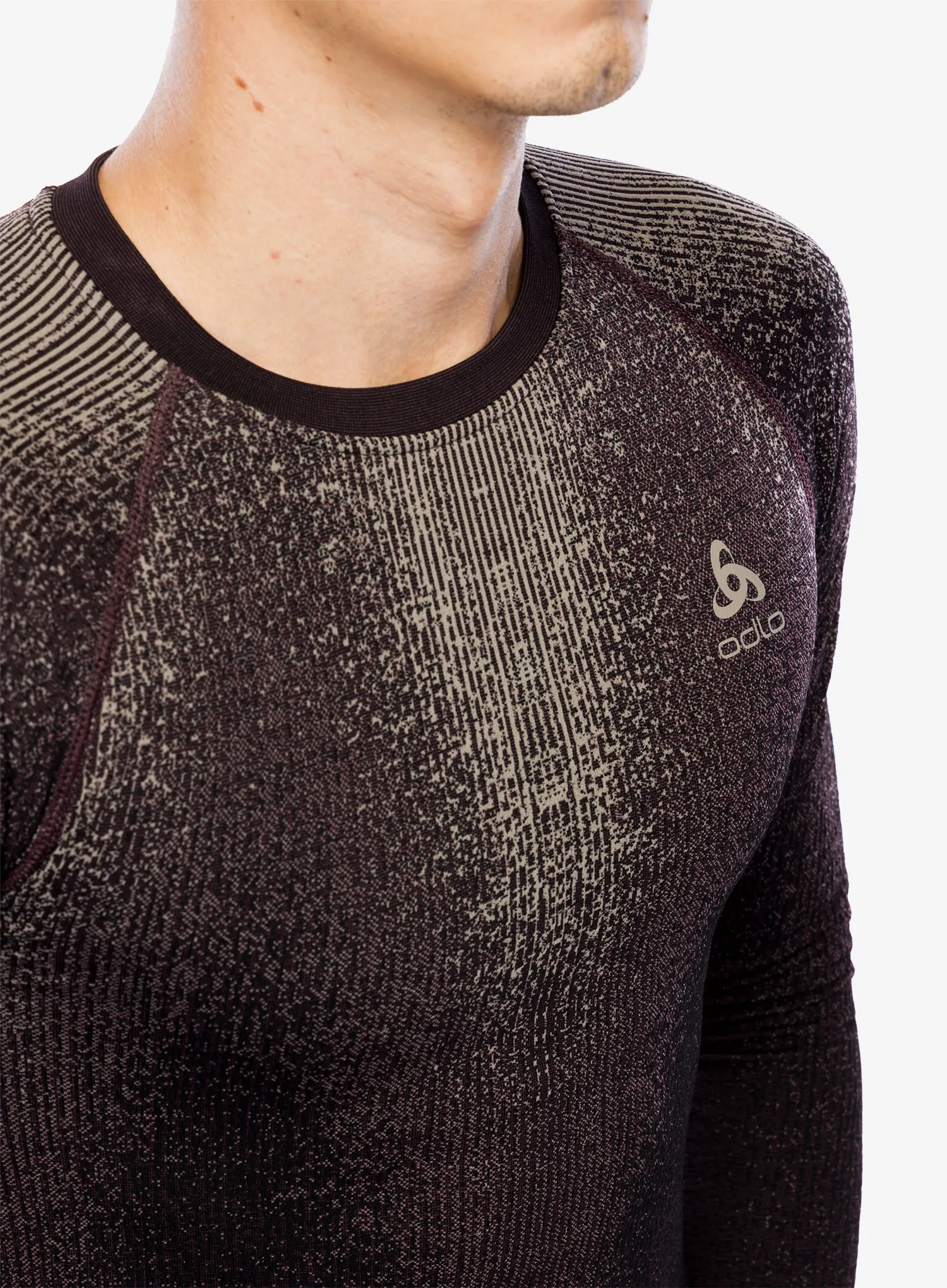 Termo flis jopa Odlo Performance Warm Blackcomb BL Top Crew Neck LS - fudge