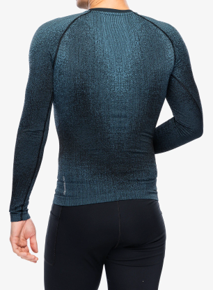 Termo flis jopa Odlo Performance Warm Blackcomb BL Top Crew Neck LS - provincial blue
