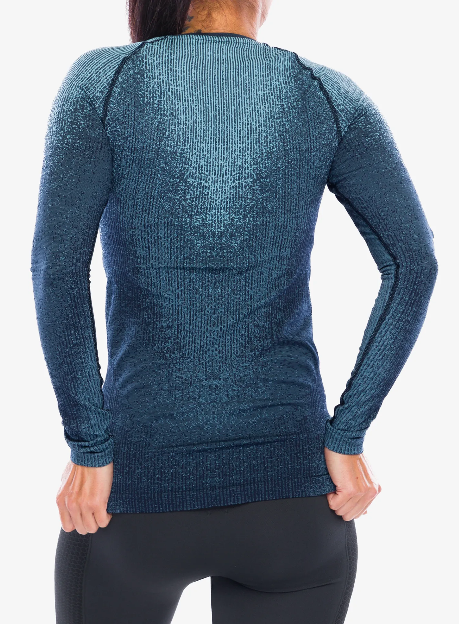 Ženska termo flis jopa Odlo Performance Warm Blackcomb BL Top Crew Neck LS - provincial blue