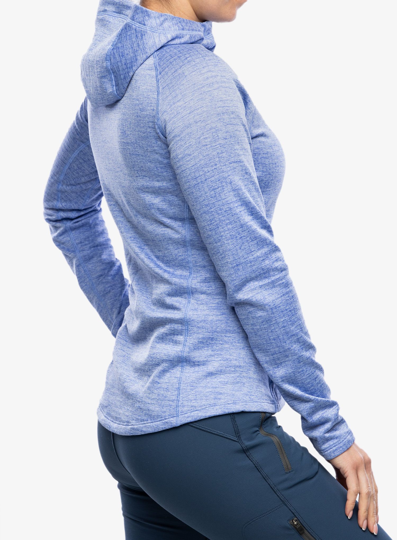 Ženska jopica Odlo Tencia Mid Layer Hoody Full Zip - persian jewel melange