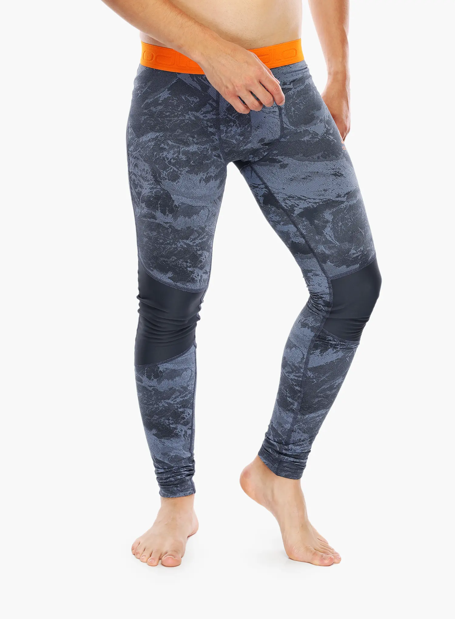Termo pajkice Odlo Whistler Eco BL Bottom Long - folkstone gray/india ink