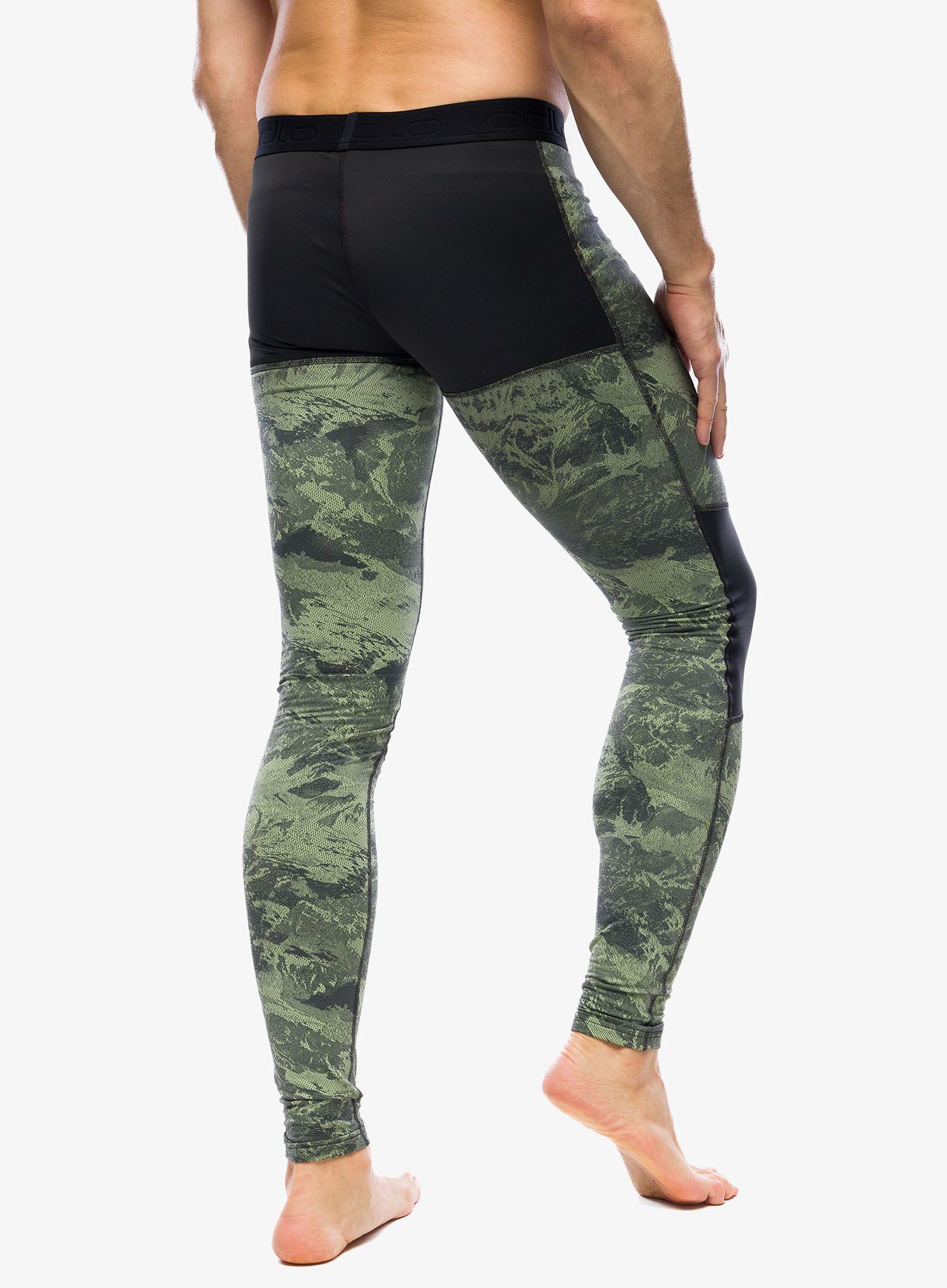 Termo pajkice Odlo Whistler Eco BL Bottom Long - matte green/black