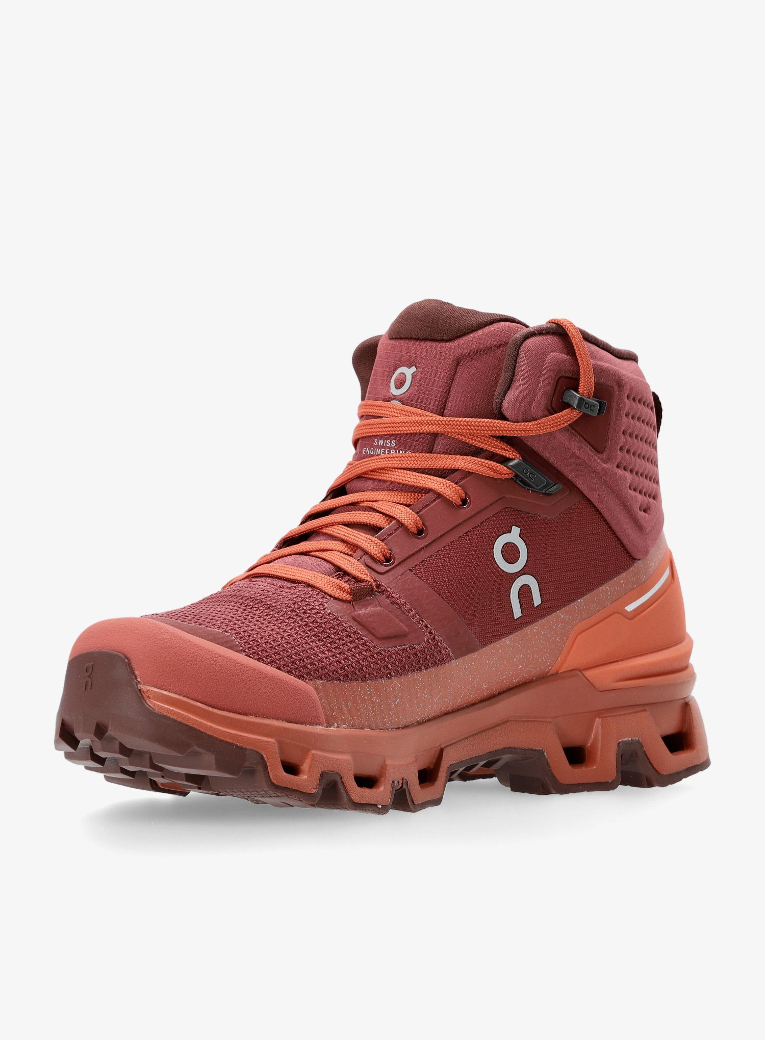 Ženski pohodniški čevlji On Cloudrock 2 Waterproof - beet/auburn