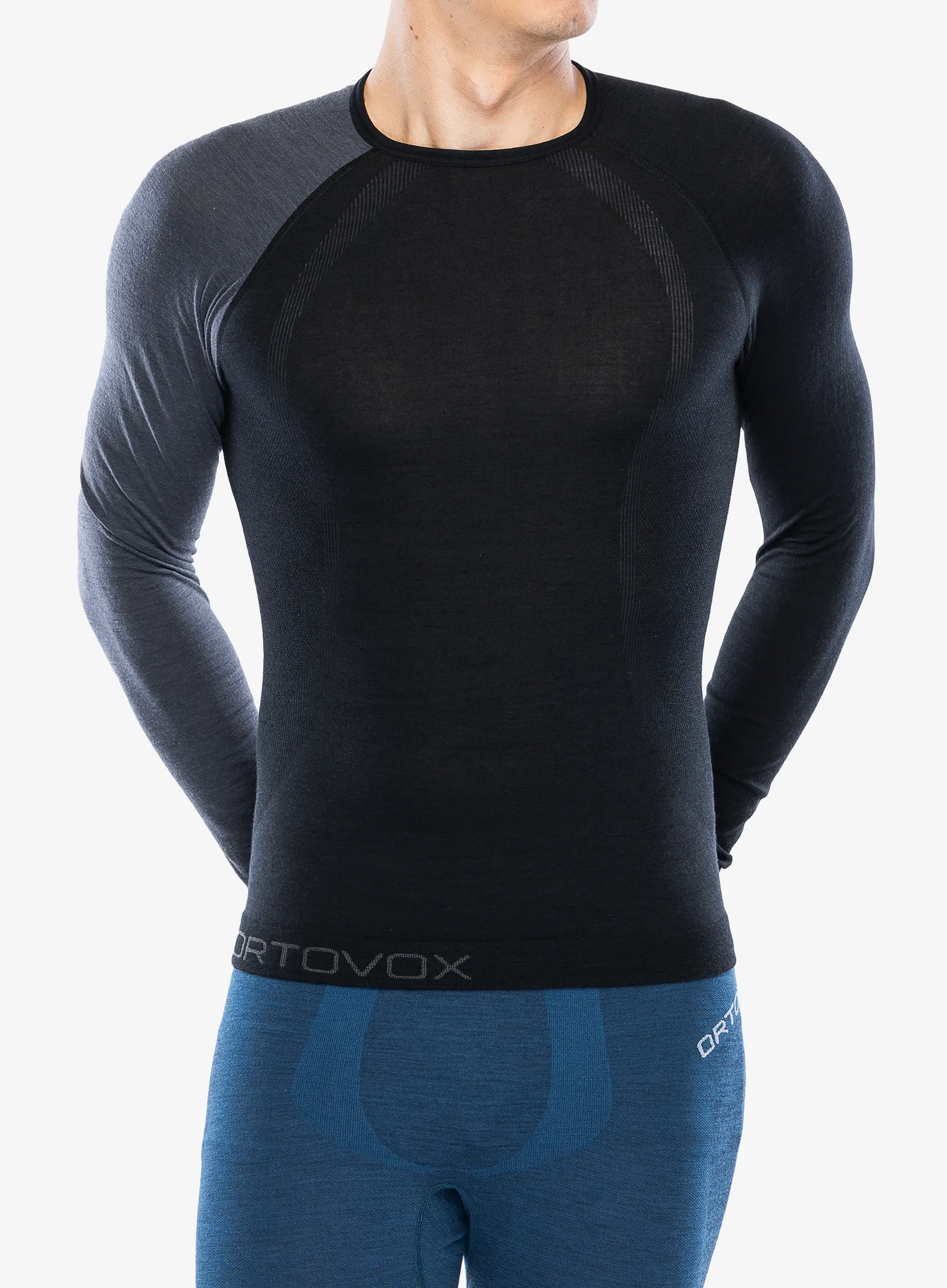 Termo flis jopa Ortovox 120 Comp Light Long Sleeve - black raven