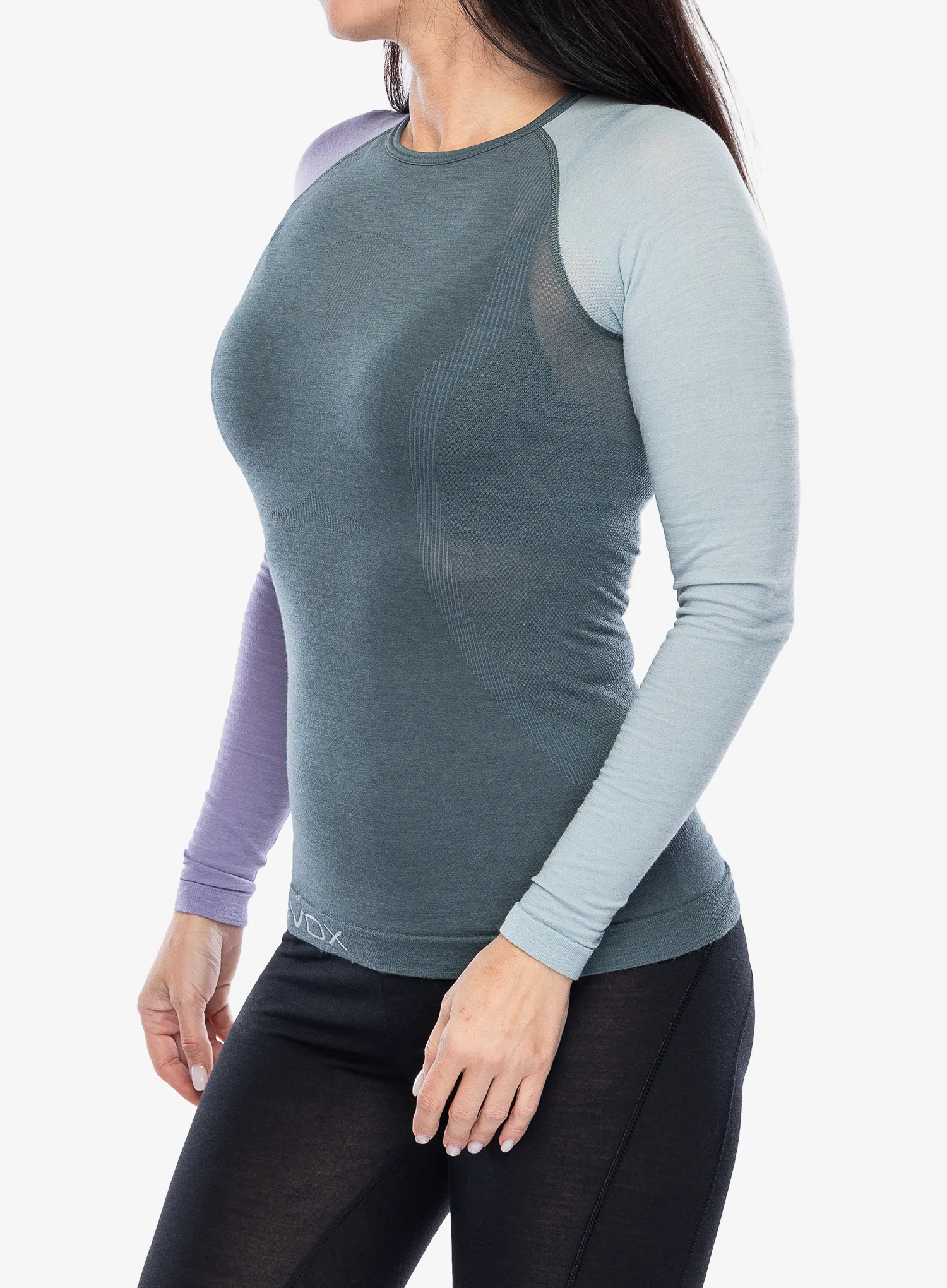 Ženska termo flis jopa Ortovox 120 Comp Light Long Sleeve - dark arctic grey