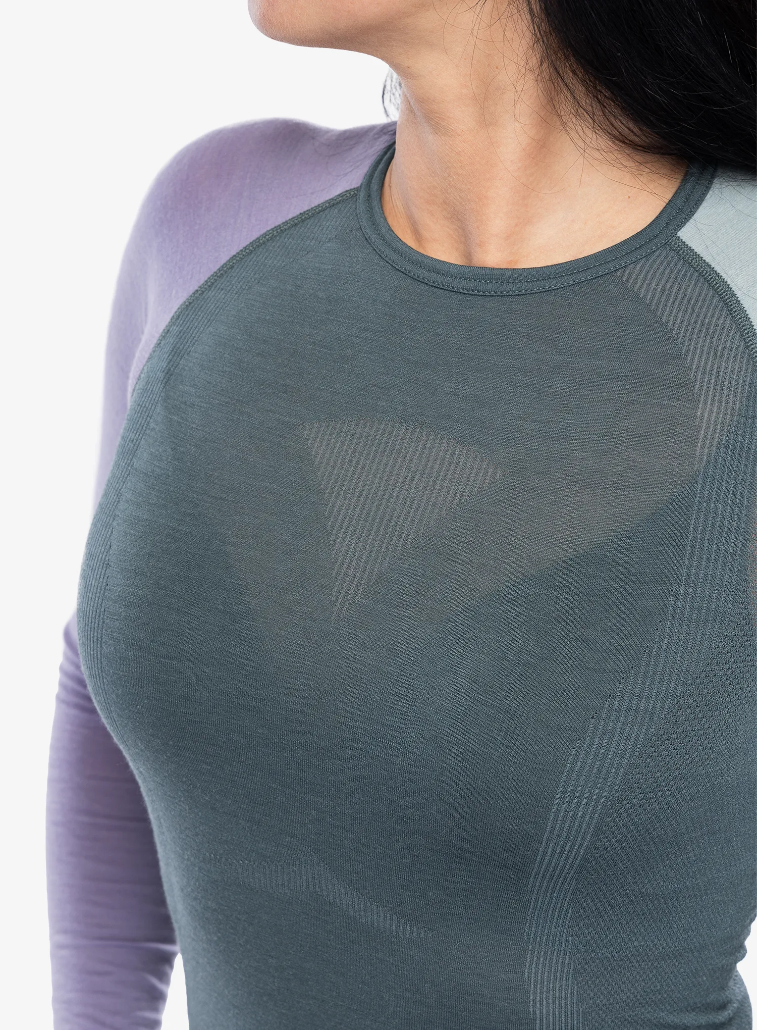 Ženska termo flis jopa Ortovox 120 Comp Light Long Sleeve - dark arctic grey