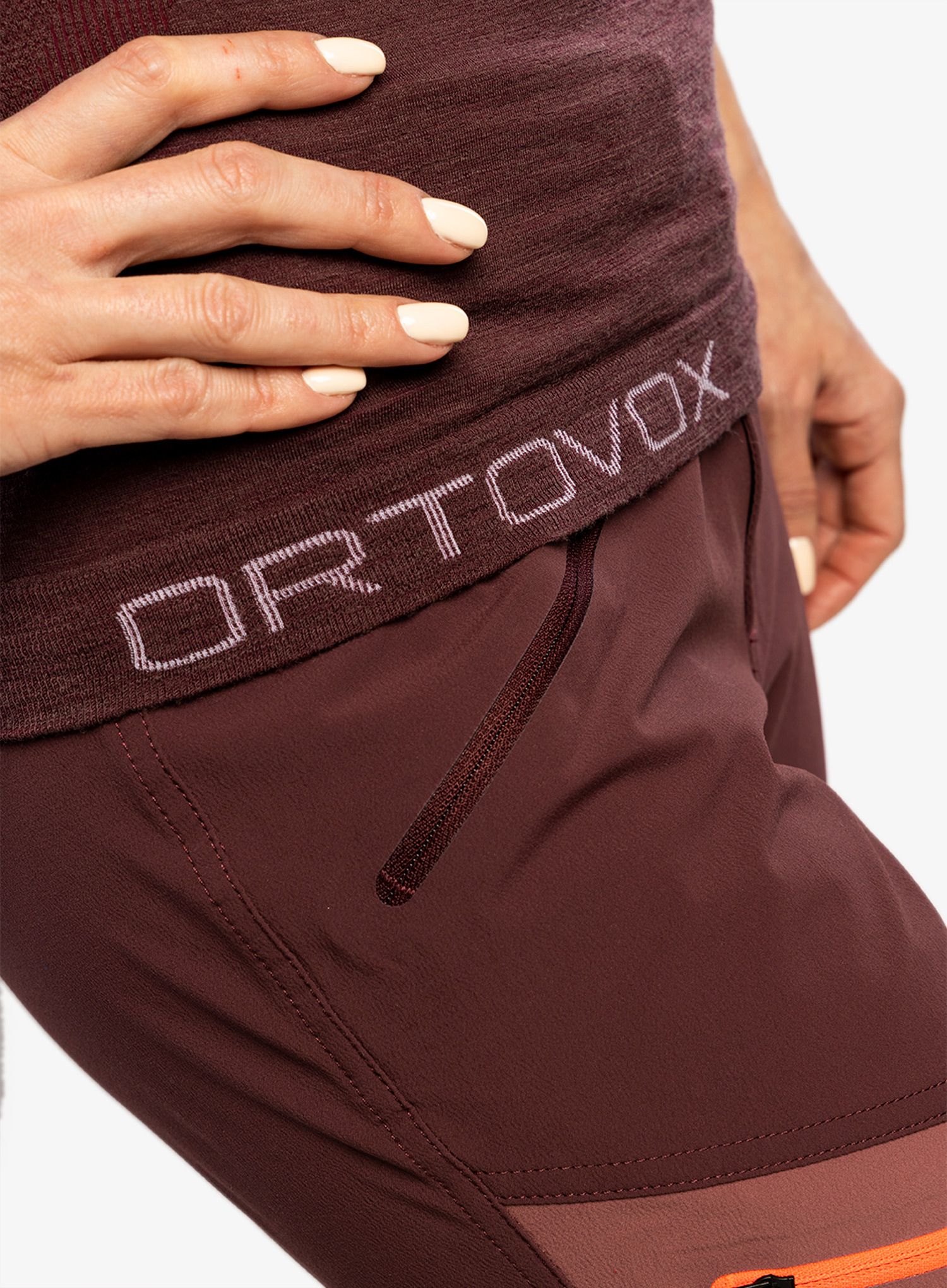 Ženska termo majica Ortovox 120 Comp Light Short Sleeve - winetasting