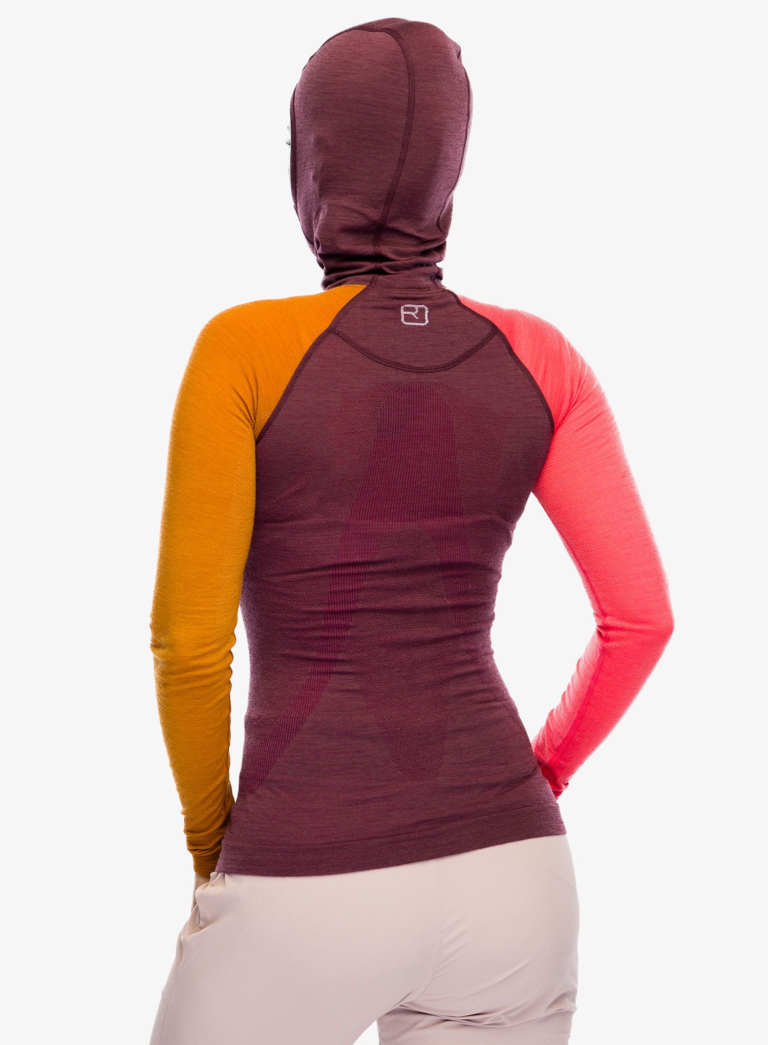 Ženska termo flis jopa Ortovox 120 Comp Light Hoody - winetasting