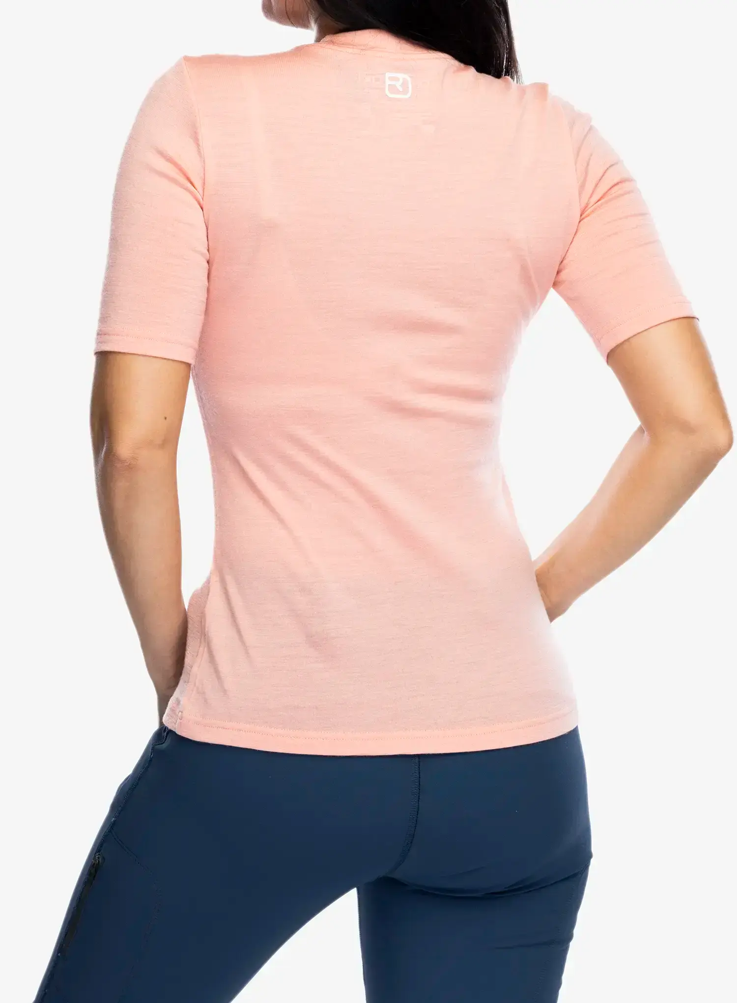 Ženska merino majica Ortovox 185 Merino Mountain Hug TS - bloom