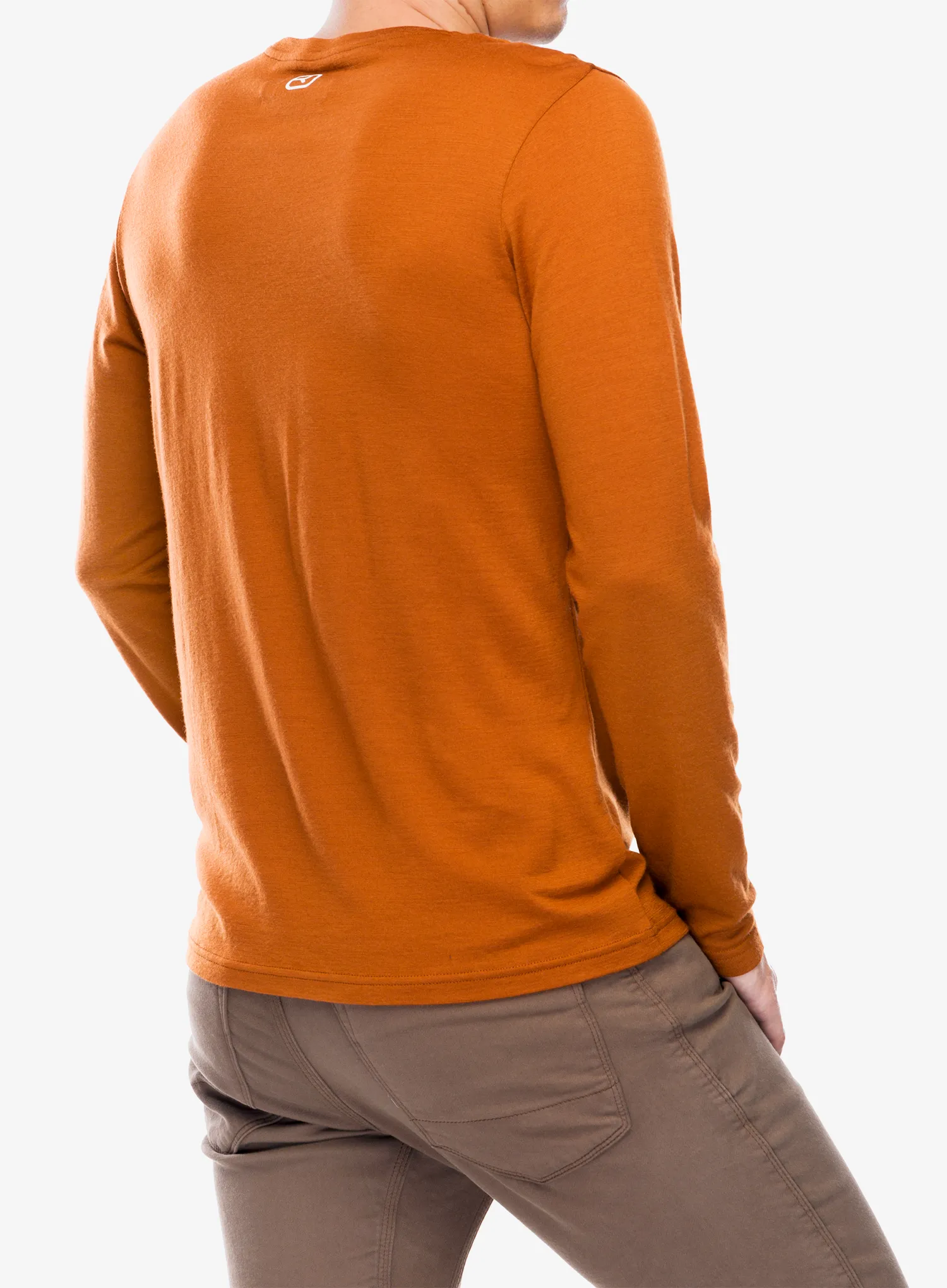 Majica z dolgimi rokavi Ortovox 185 Merino Mtn Cutout LS - bristle brown