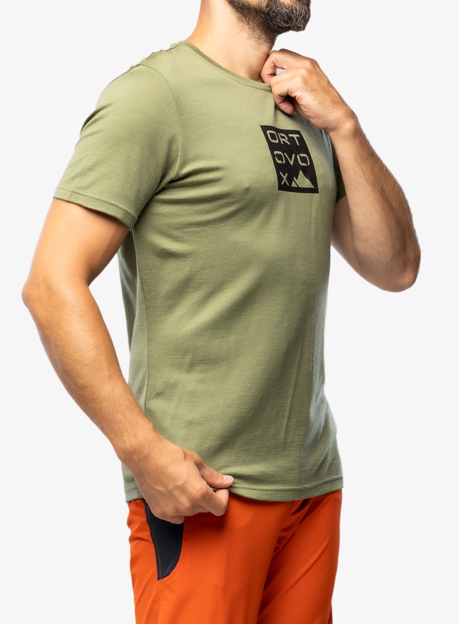 Merino majica Ortovox 185 Merino Square TS - wild herbs