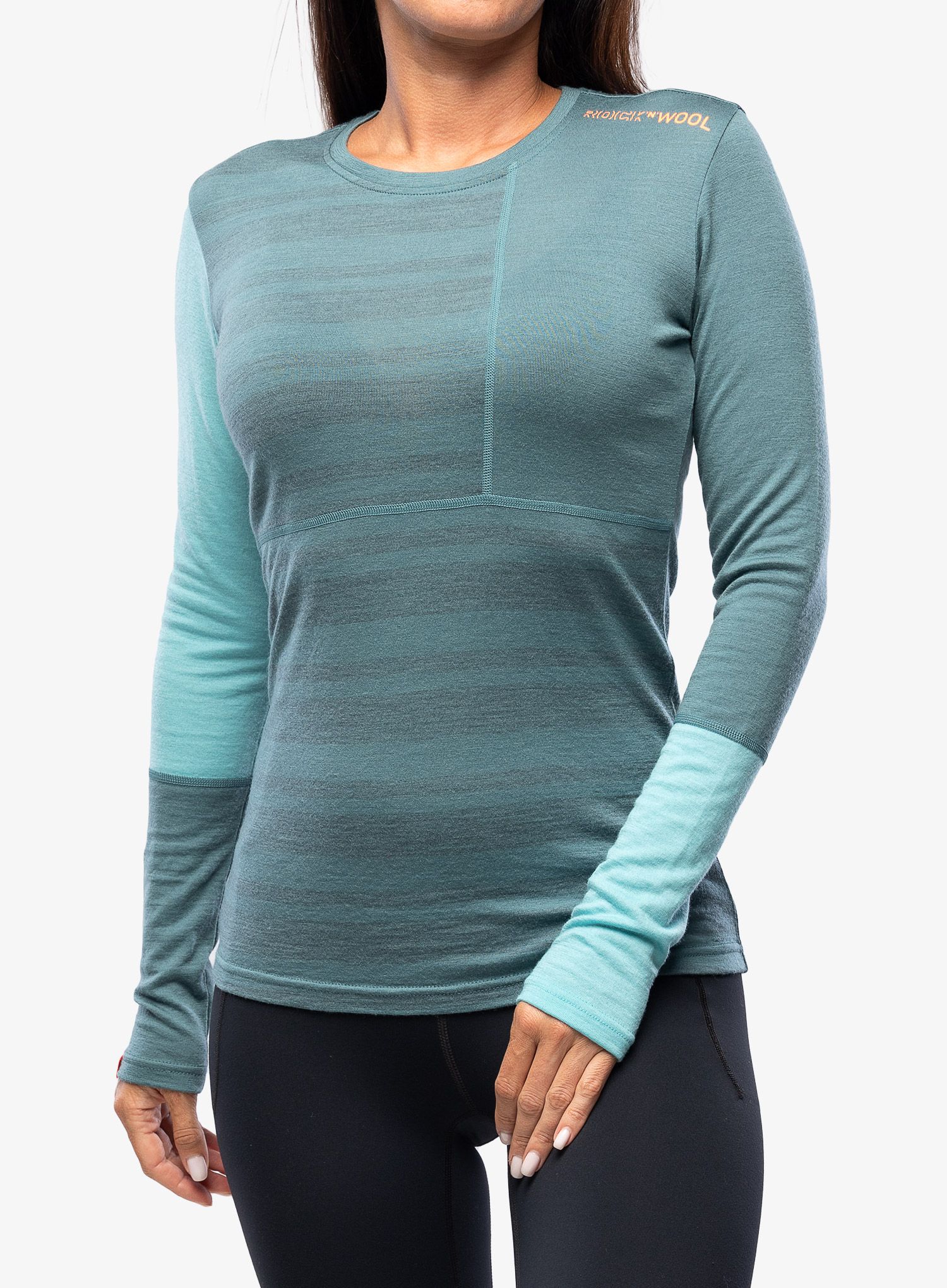 Ženska termo flis jopa Ortovox 185 Rock N Wool Long Sleeve - arctic grey