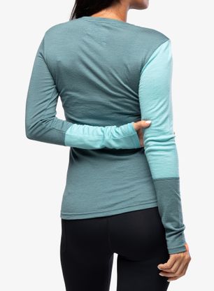 Ženska termo flis jopa Ortovox 185 Rock N Wool Long Sleeve - arctic grey